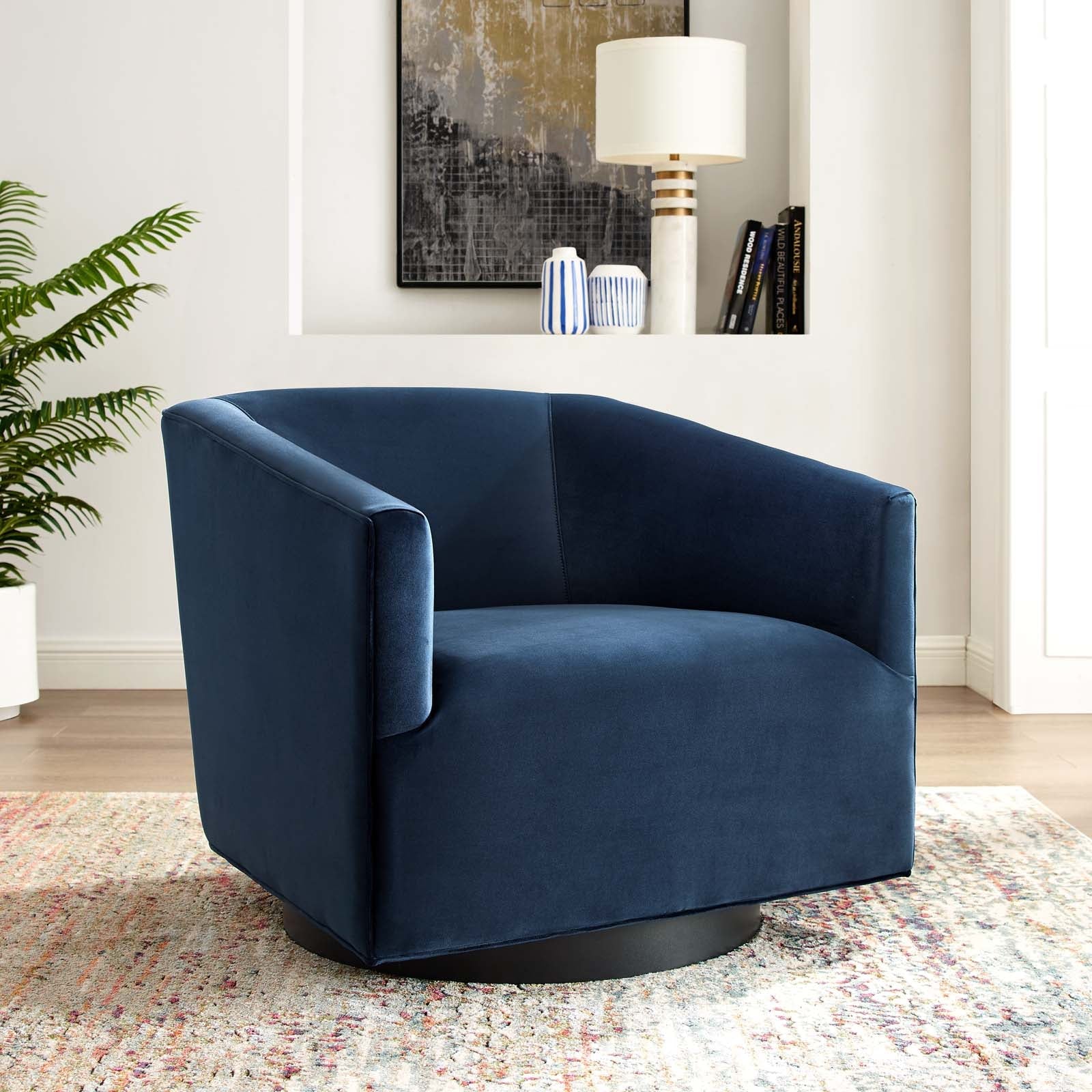 Modway Twist Accent Lounge Performance Velvet Swivel Chair | Lounge Chairs | Modishstore-7