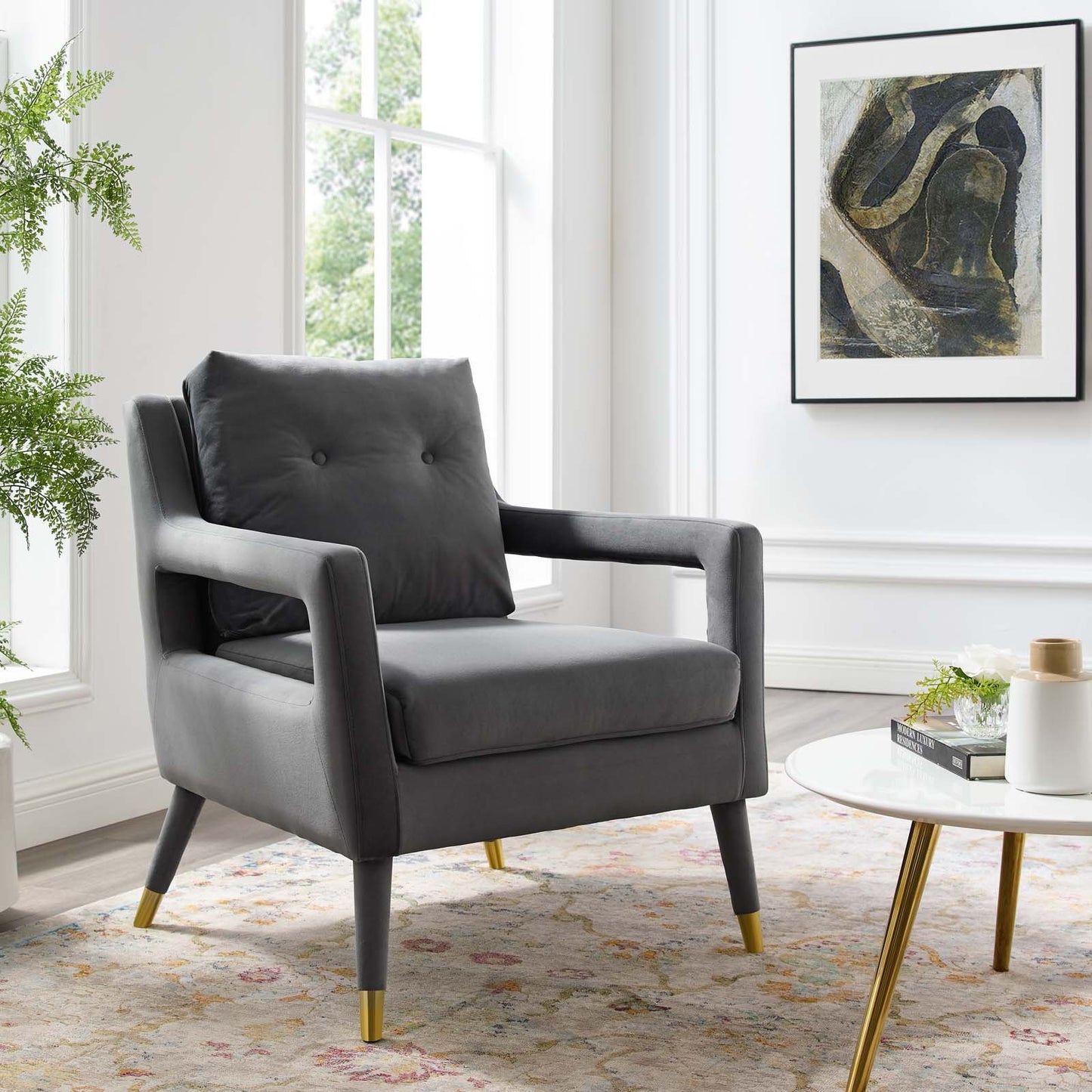 Modway Premise Accent Lounge Performance Velvet Armchair