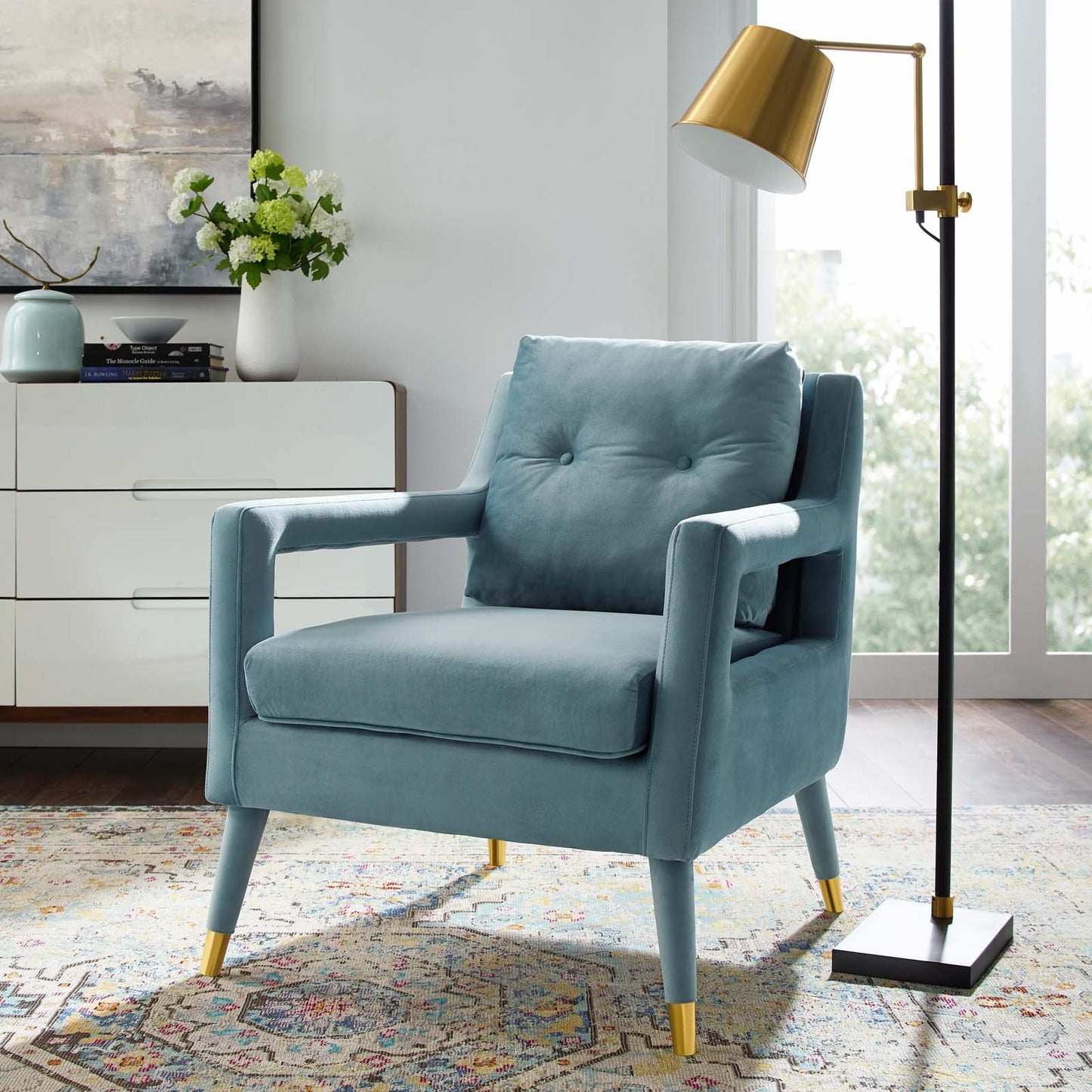 Modway Premise Accent Lounge Performance Velvet Armchair