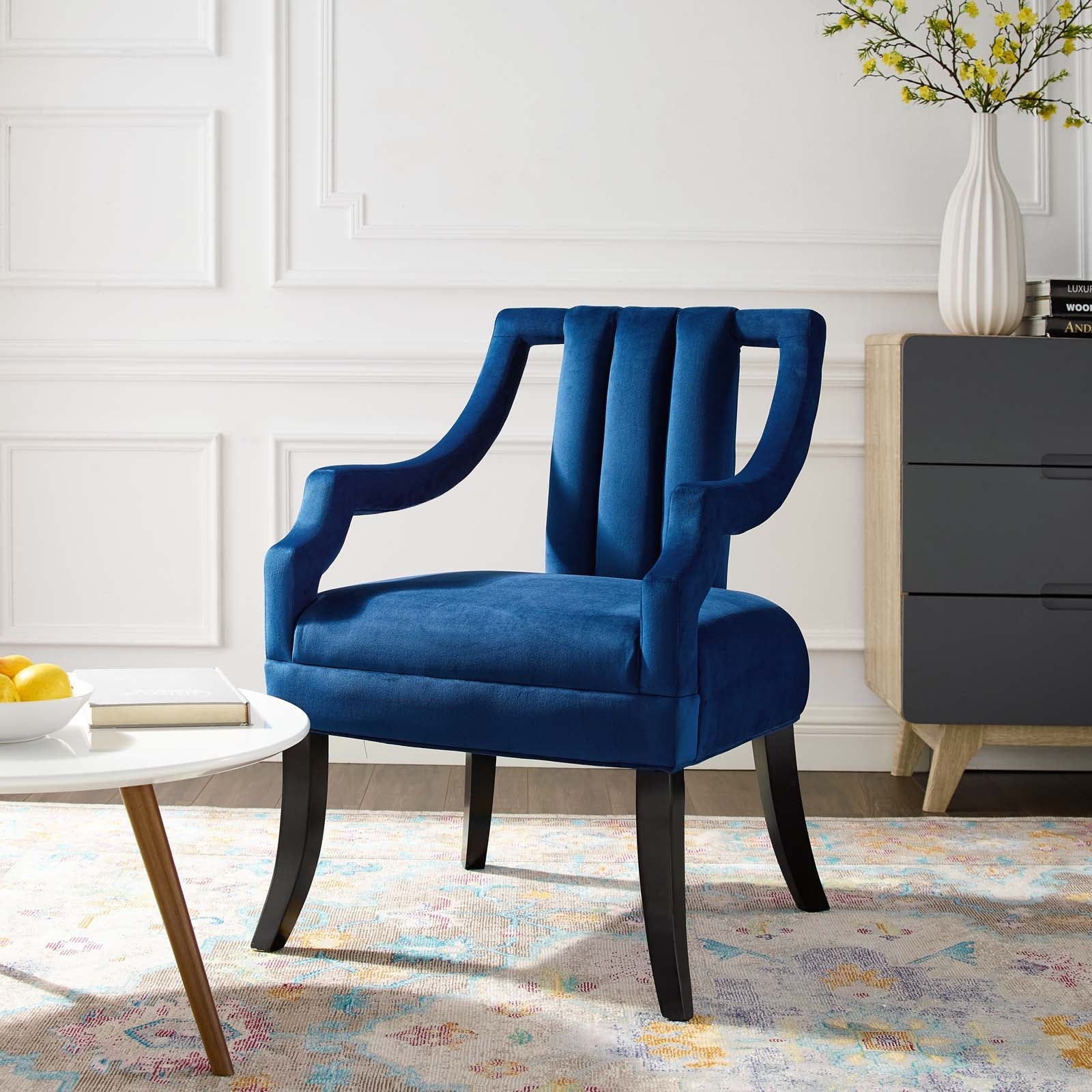 Modway Harken Performance Velvet Accent Chair | Accent Chairs | 