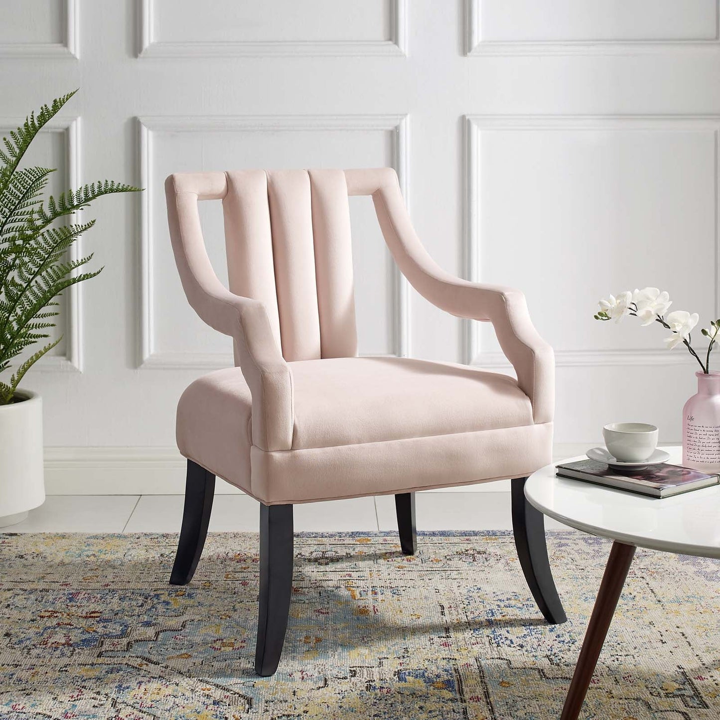 Modway Harken Performance Velvet Accent Chair | Accent Chairs | 