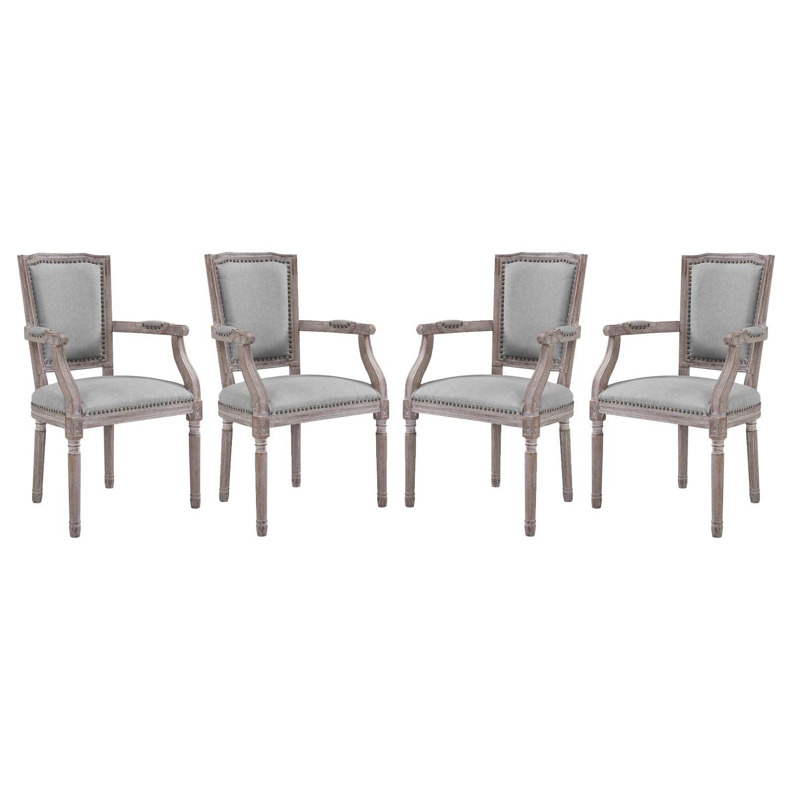 Modway Penchant Dining Armchair Upholstered Fabric Set of 4 | Dining Chairs | Modishstore-5