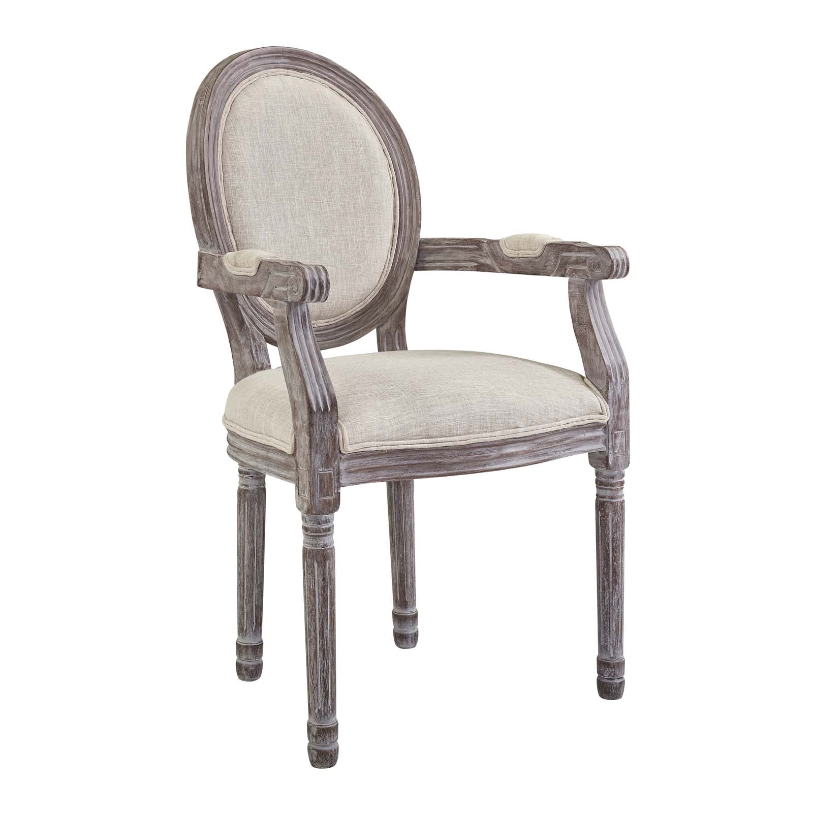 Modway Emanate Dining Armchair Upholstered Fabric Set of 4 | Dining Chairs | 