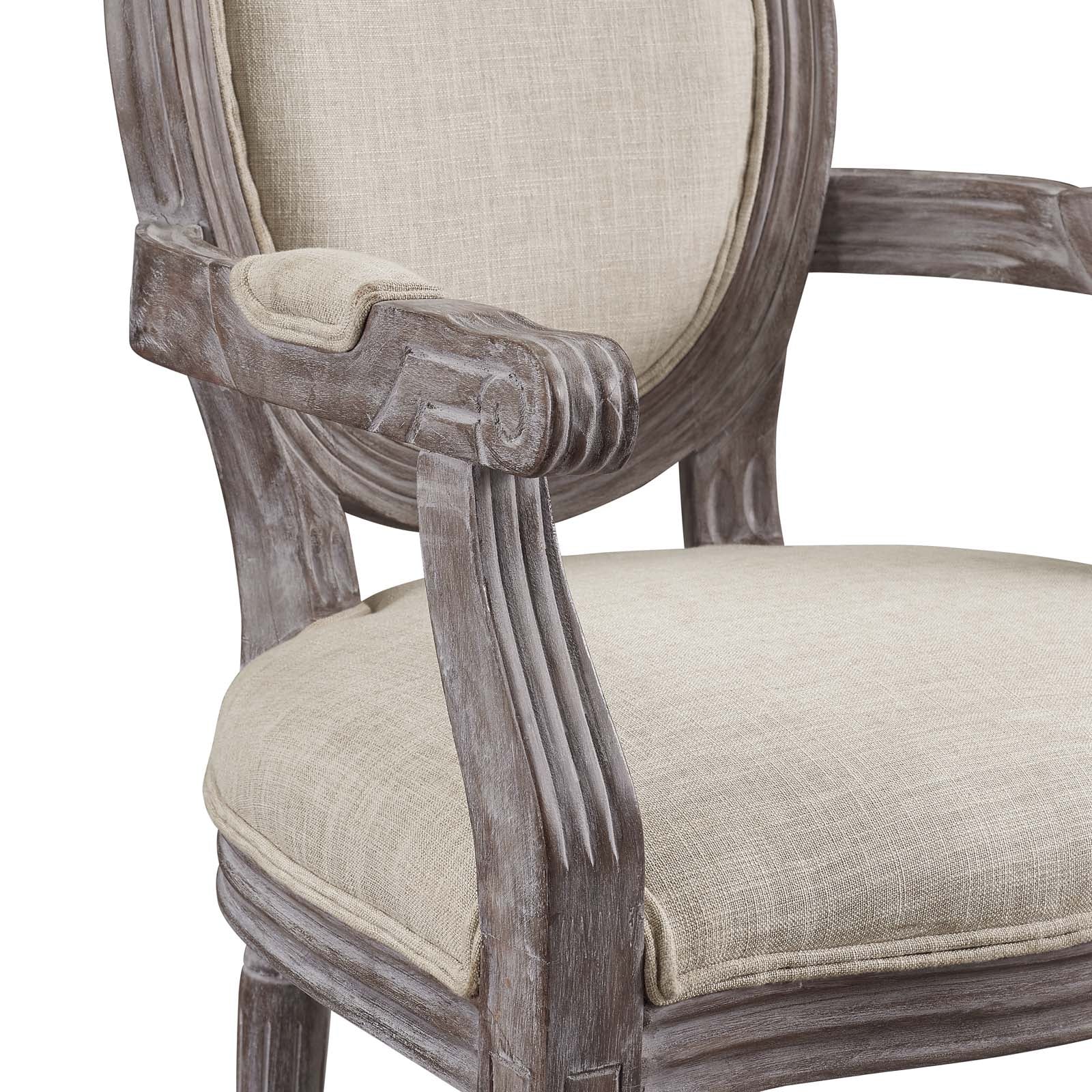 Modway Emanate Dining Armchair Upholstered Fabric Set of 4 | Dining Chairs | 