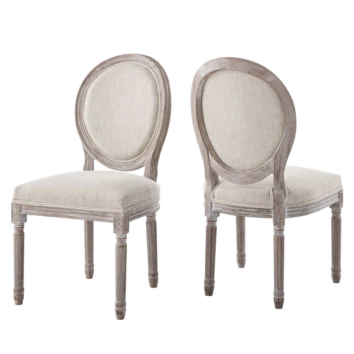 Modway Emanate Dining Side Chair Upholstered Fabric Set of 2 | Dining Chairs | 