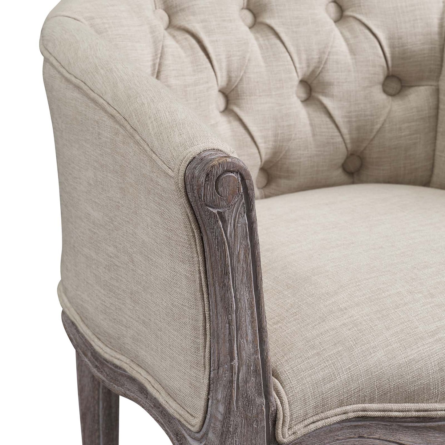 Modway Crown Dining Armchair Upholstered Fabric Set of 4 | Dining Chairs | 