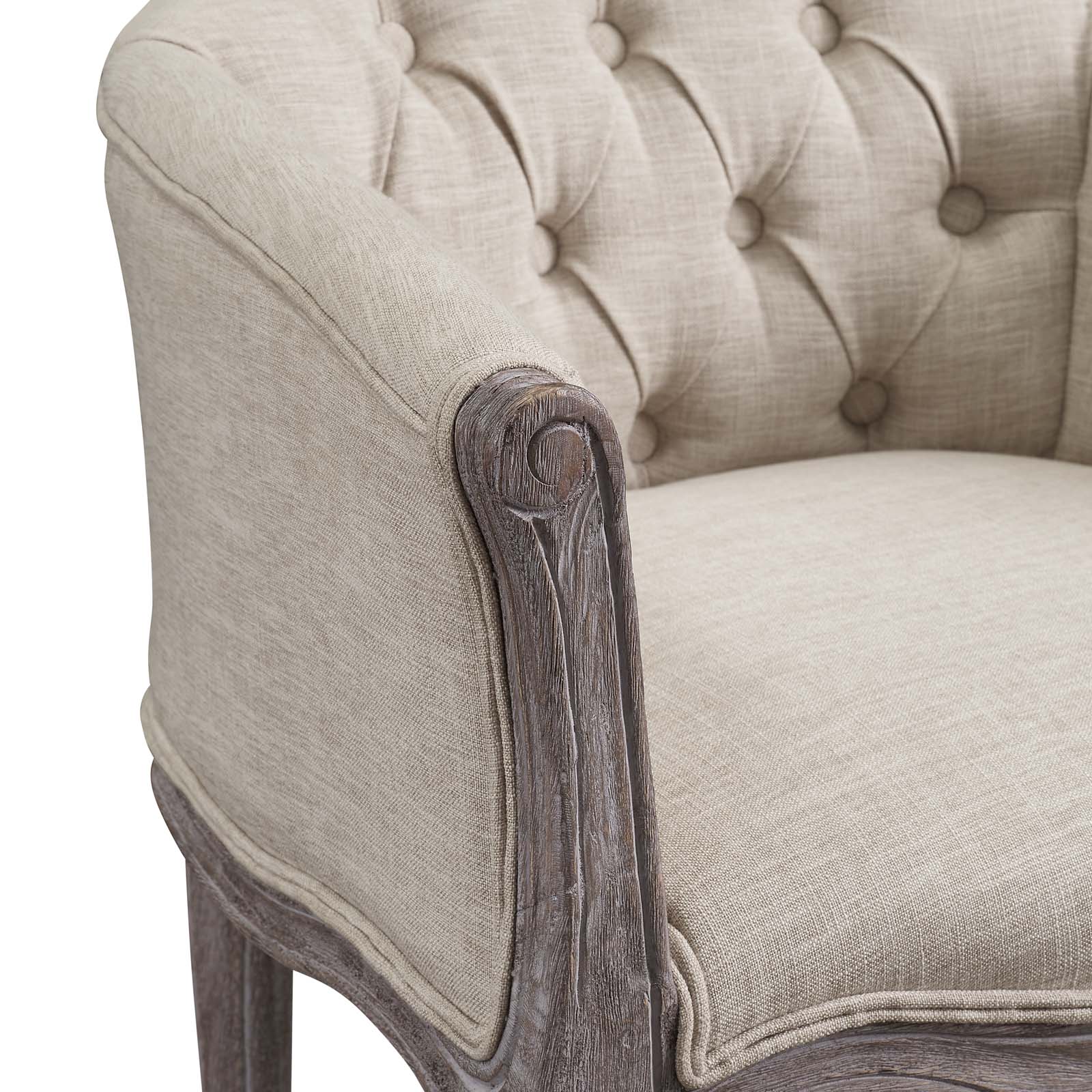 Modway Crown Dining Armchair Upholstered Fabric Set of 4 | Dining Chairs | 