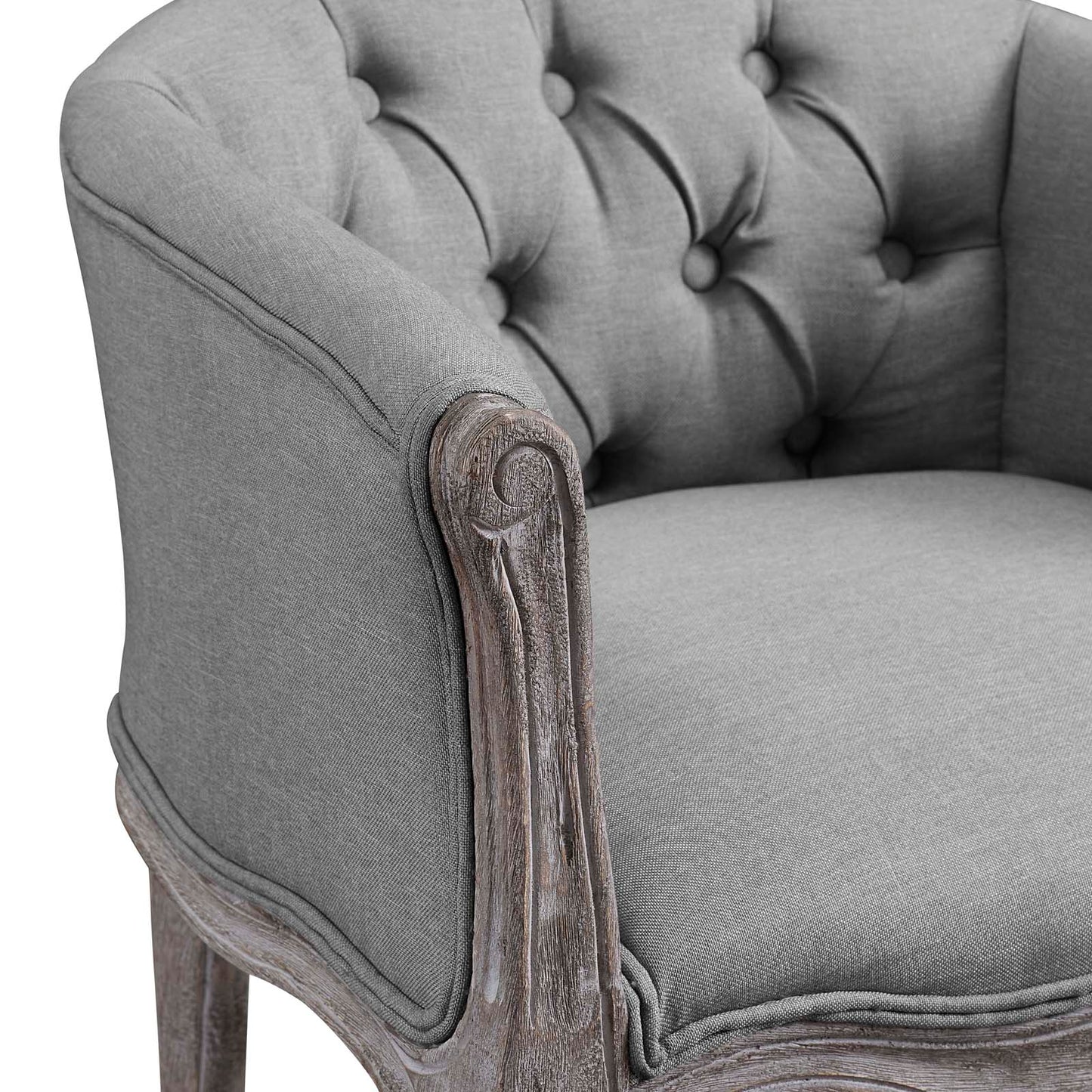 Modway Crown Dining Armchair Upholstered Fabric Set of 4 | Dining Chairs | 