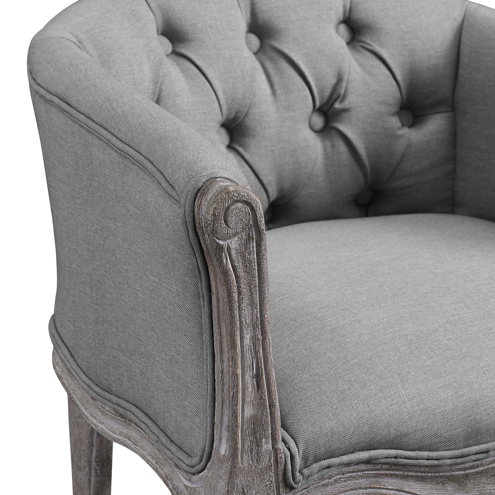 Modway Crown Dining Armchair Upholstered Fabric Set of 4 | Dining Chairs | 