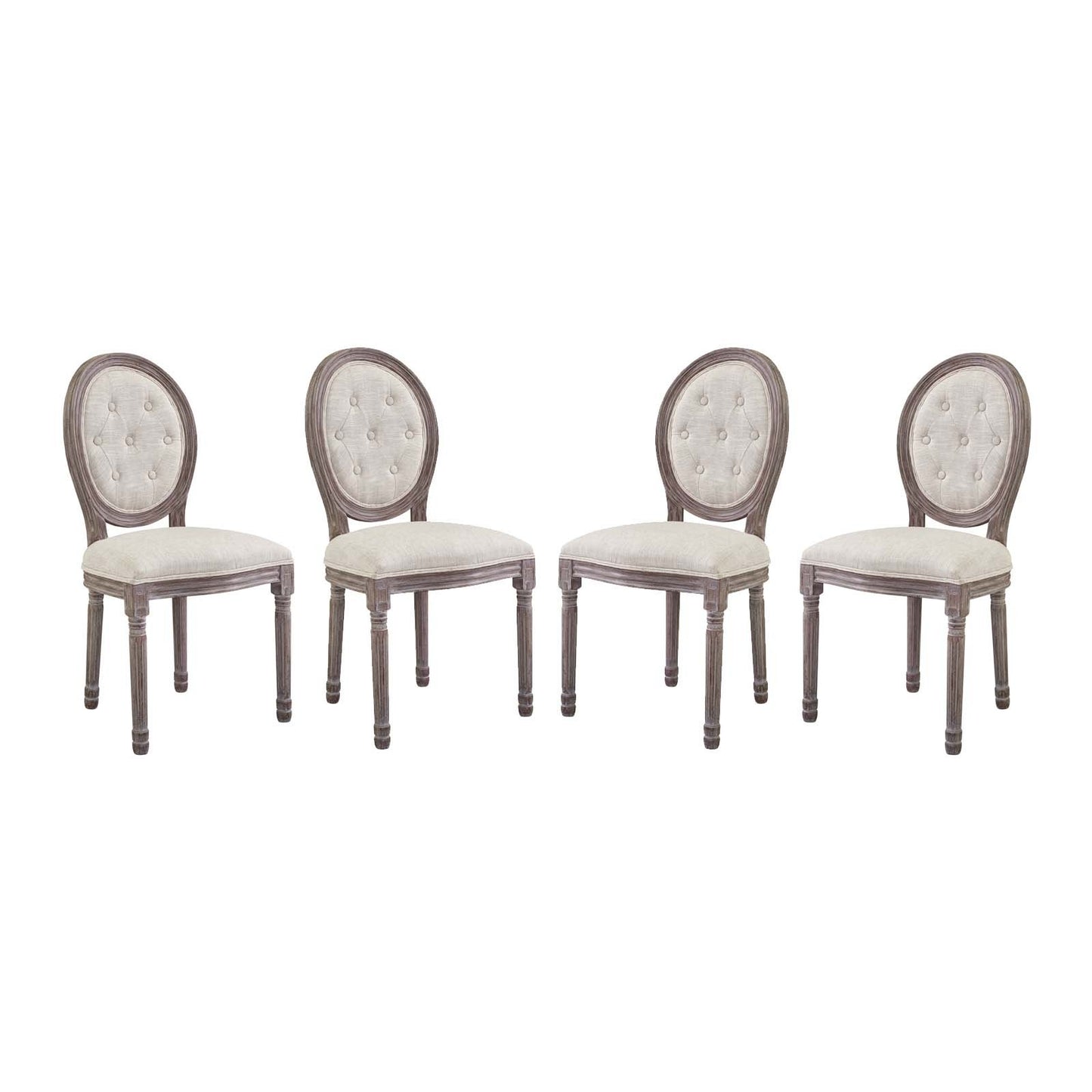 Modway Arise Dining Side Chair Upholstered Fabric Set of 4