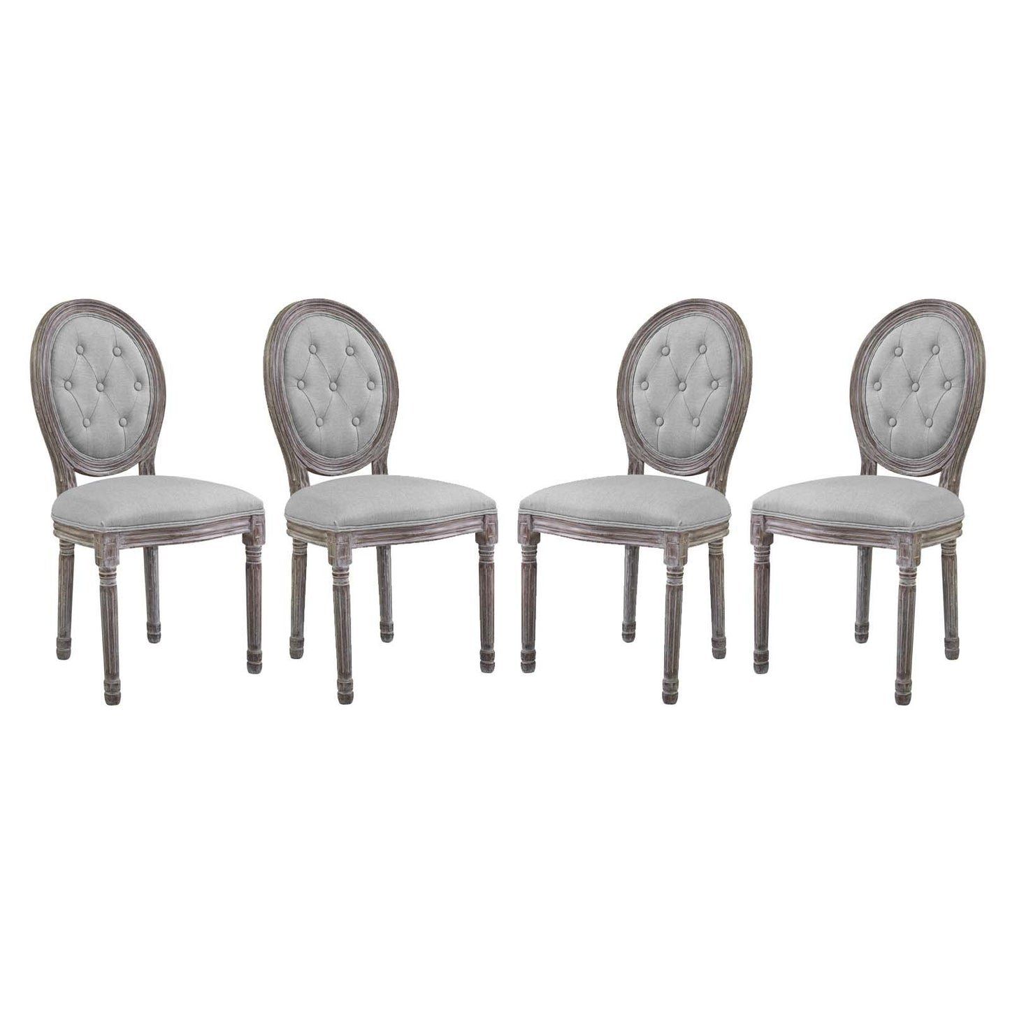 Modway Arise Dining Side Chair Upholstered Fabric Set of 4