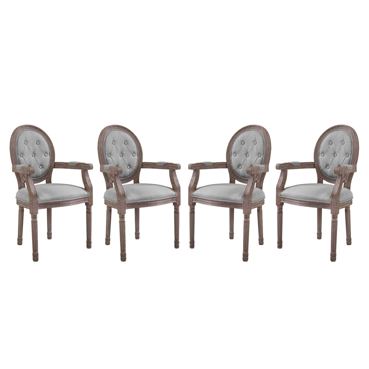 Modway Arise Dining Armchair Upholstered Fabric Set of 4