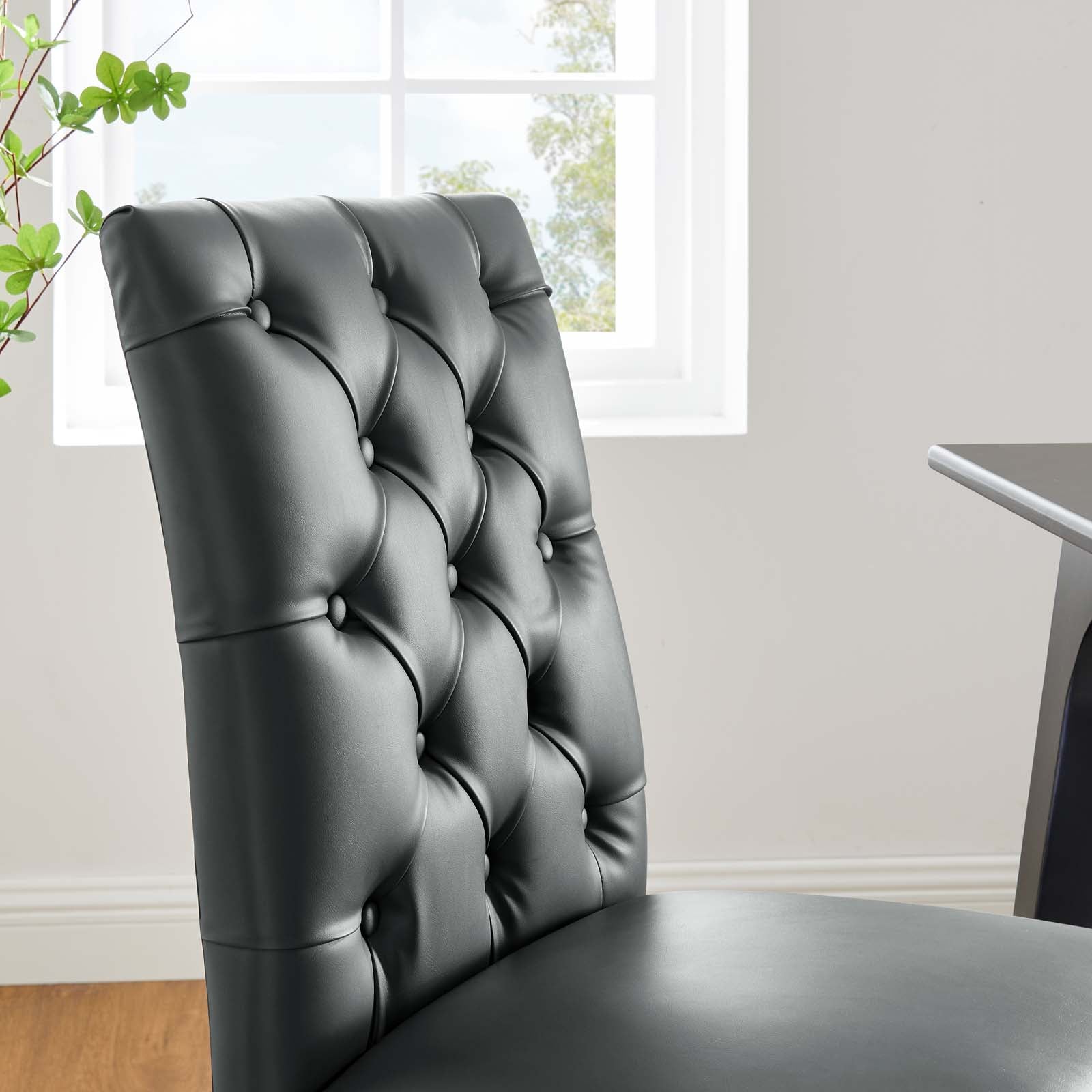 Modway Duchess Dining Chair Vinyl Set of 2 | Dining Chairs | 