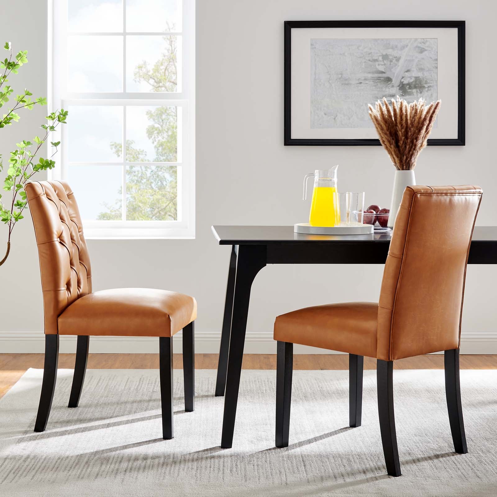 Modway Duchess Dining Chair Vinyl Set of 2 | Dining Chairs | 