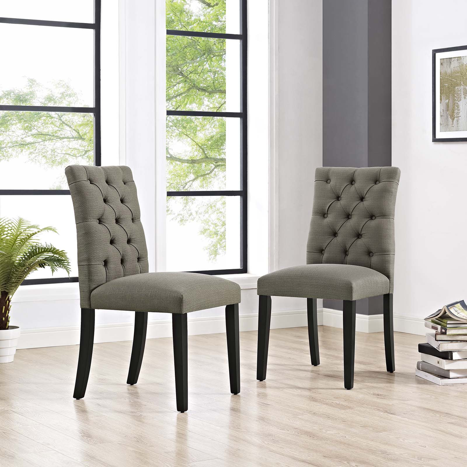 Modway Duchess Dining Chair Fabric Set of 2 | Dining Chairs | 