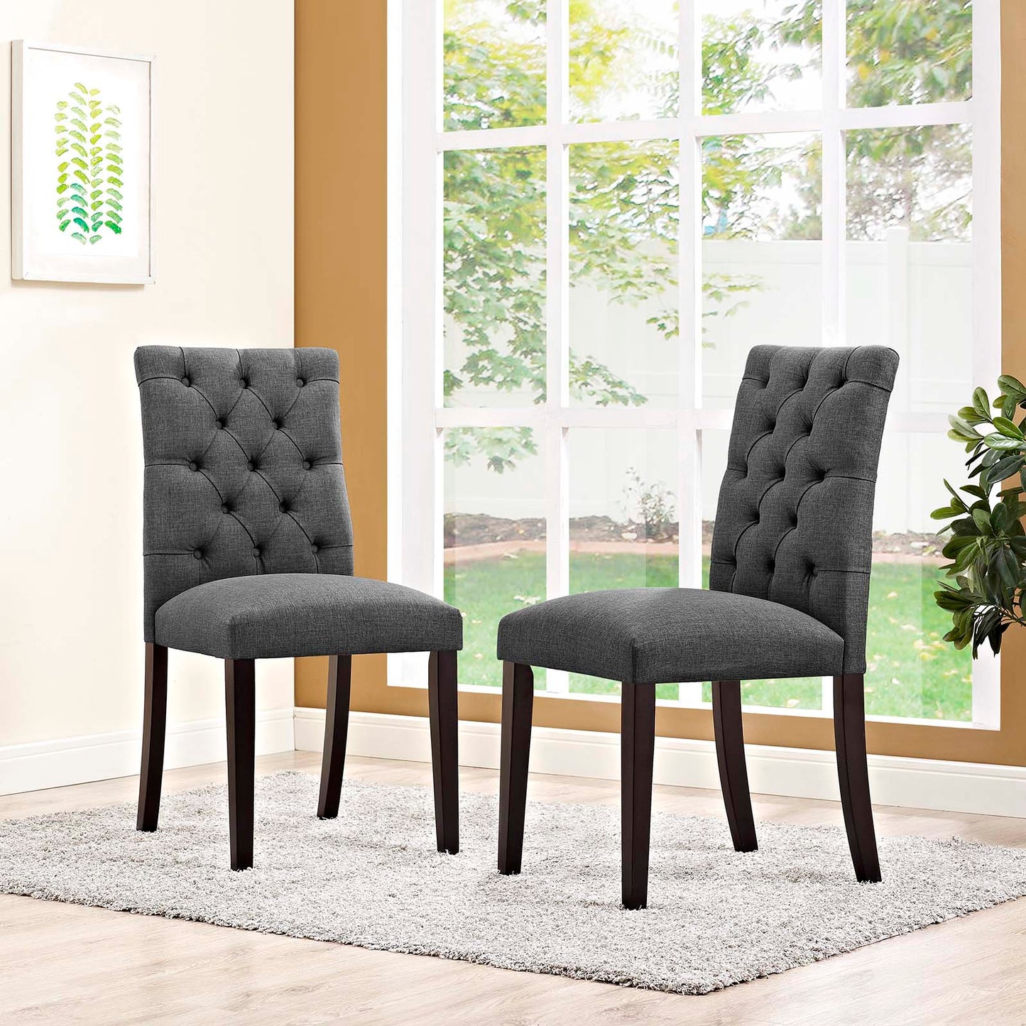 Modway Duchess Dining Chair Fabric Set of 2 | Dining Chairs | 