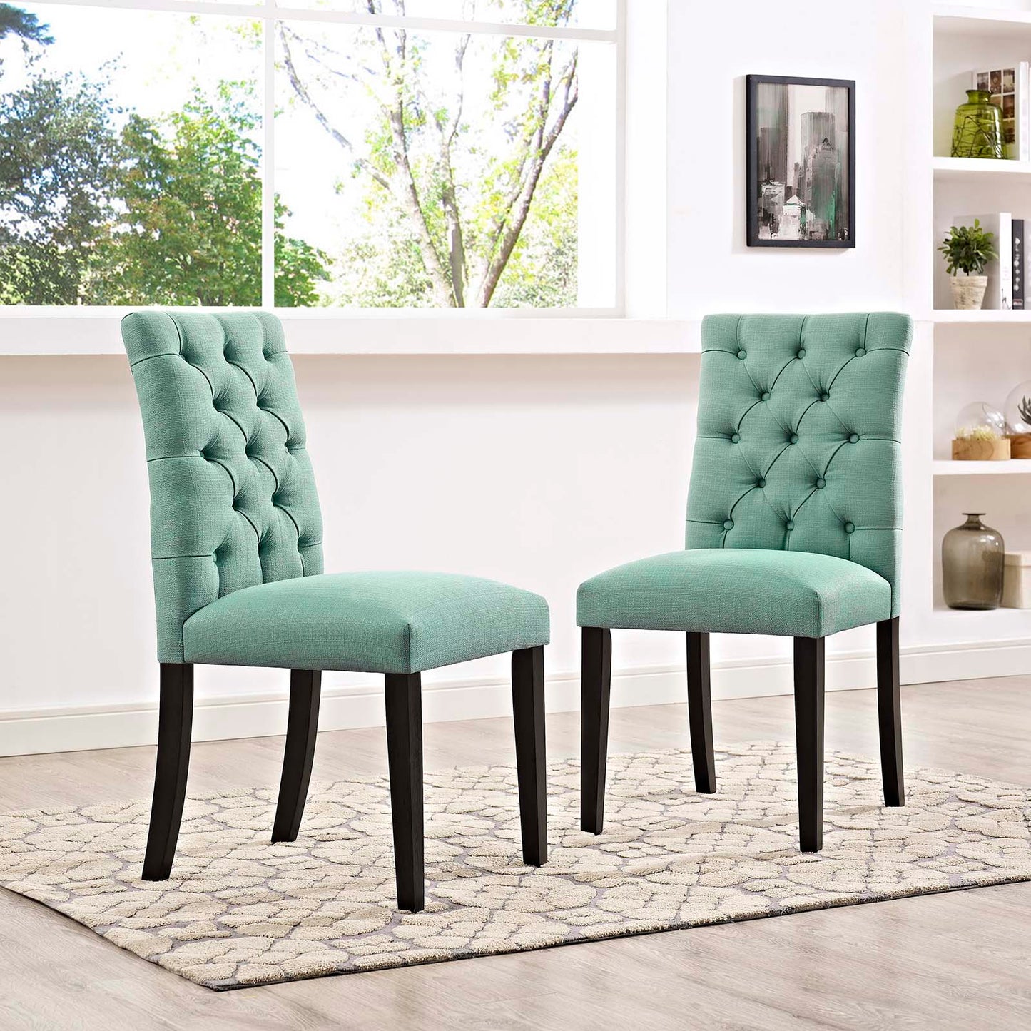 Modway Duchess Dining Chair Fabric Set of 2 | Dining Chairs | 