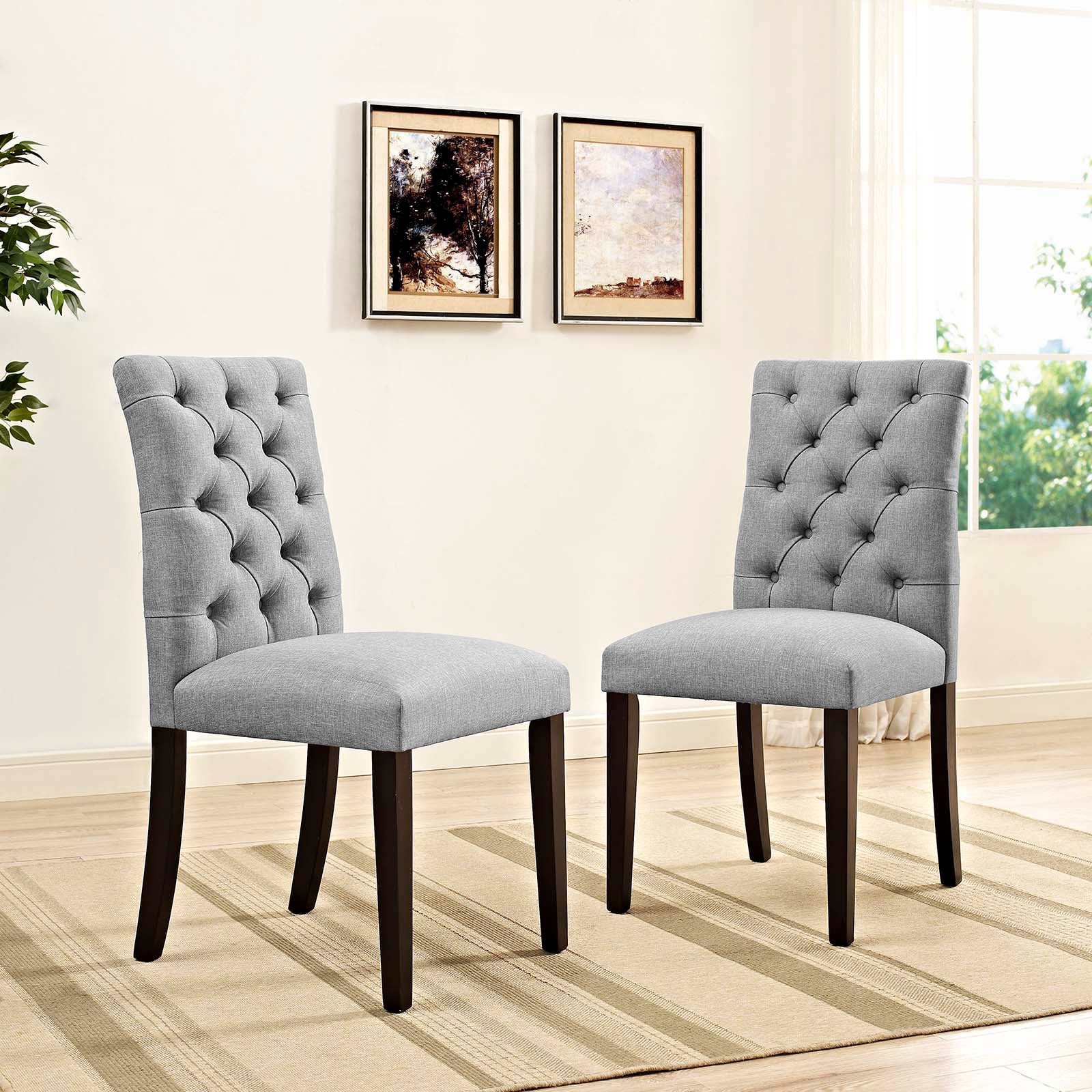 Modway Duchess Dining Chair Fabric Set of 2 | Dining Chairs | 