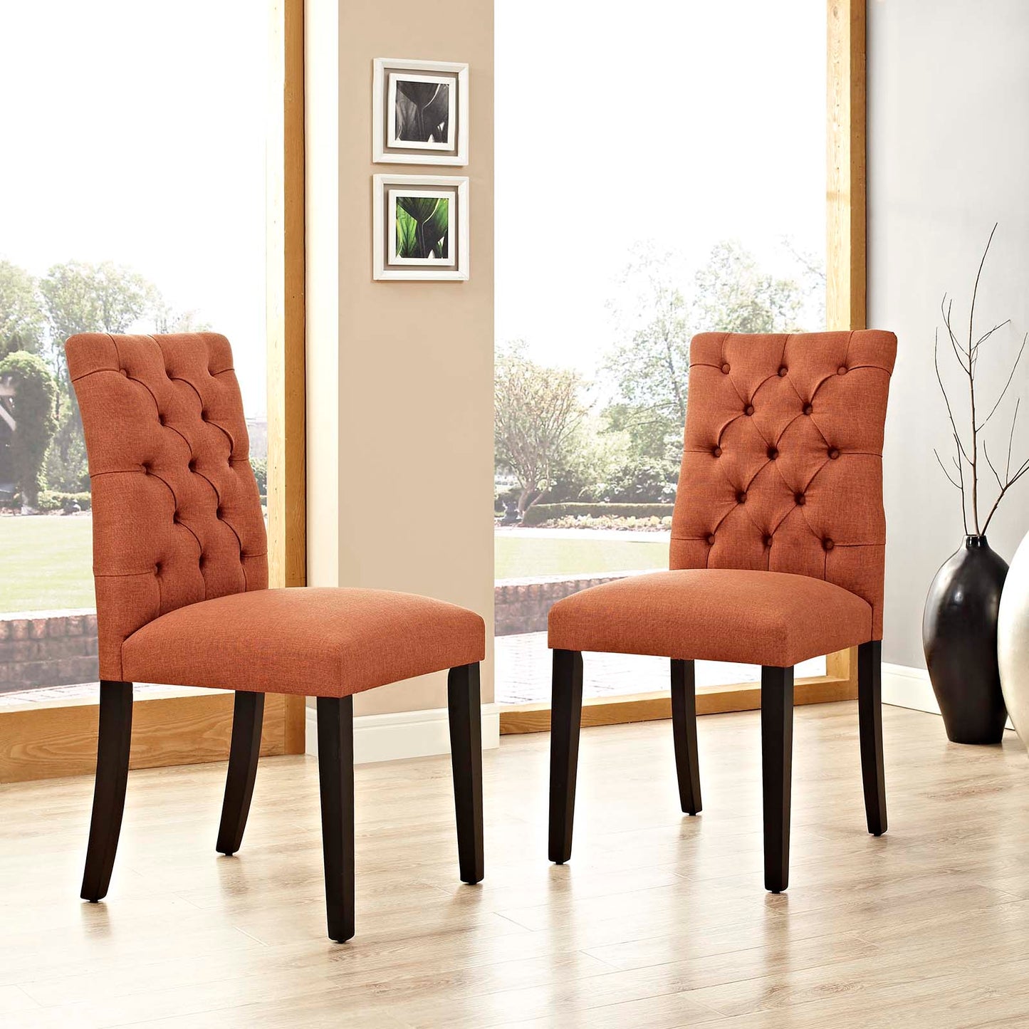 Modway Duchess Dining Chair Fabric Set of 2 | Dining Chairs | 