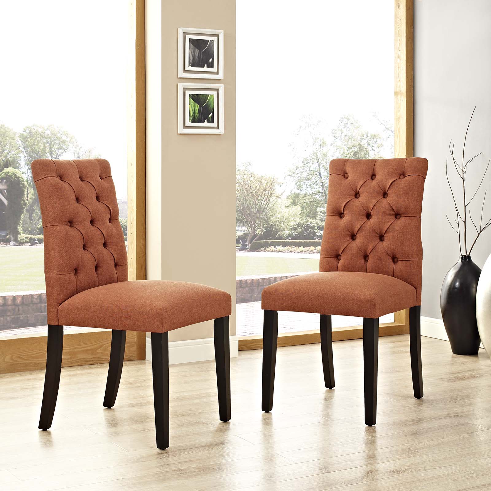 Modway Duchess Dining Chair Fabric Set of 2 | Dining Chairs | 