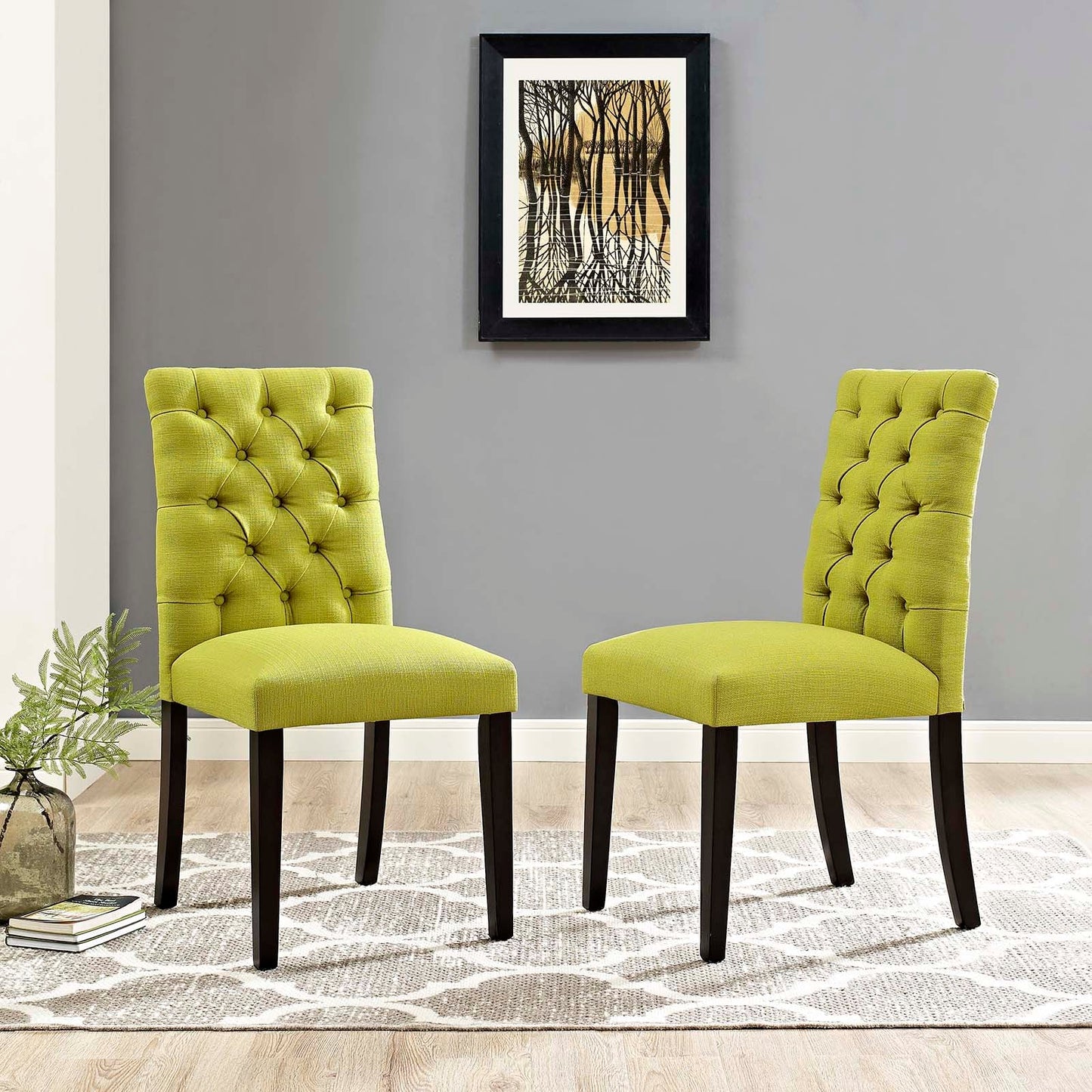 Modway Duchess Dining Chair Fabric Set of 2 | Dining Chairs | 