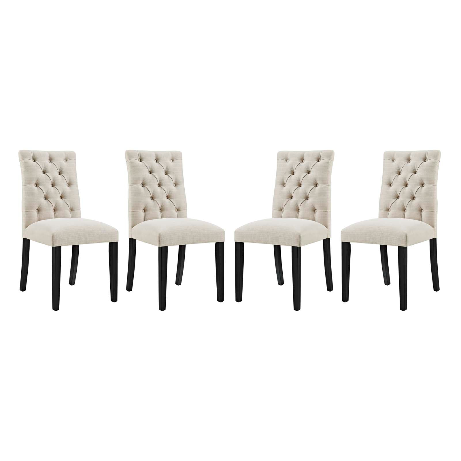 Modway Duchess Dining Chair Fabric Set of 4 | Dining Chairs