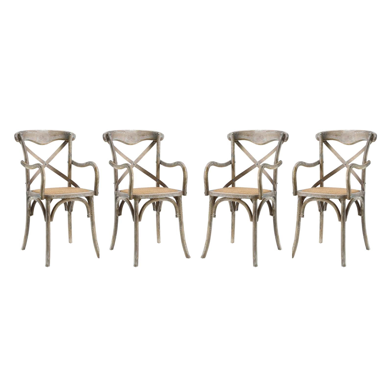 Modway Gear Dining Armchair Set of 4 | Dining Chairs | 