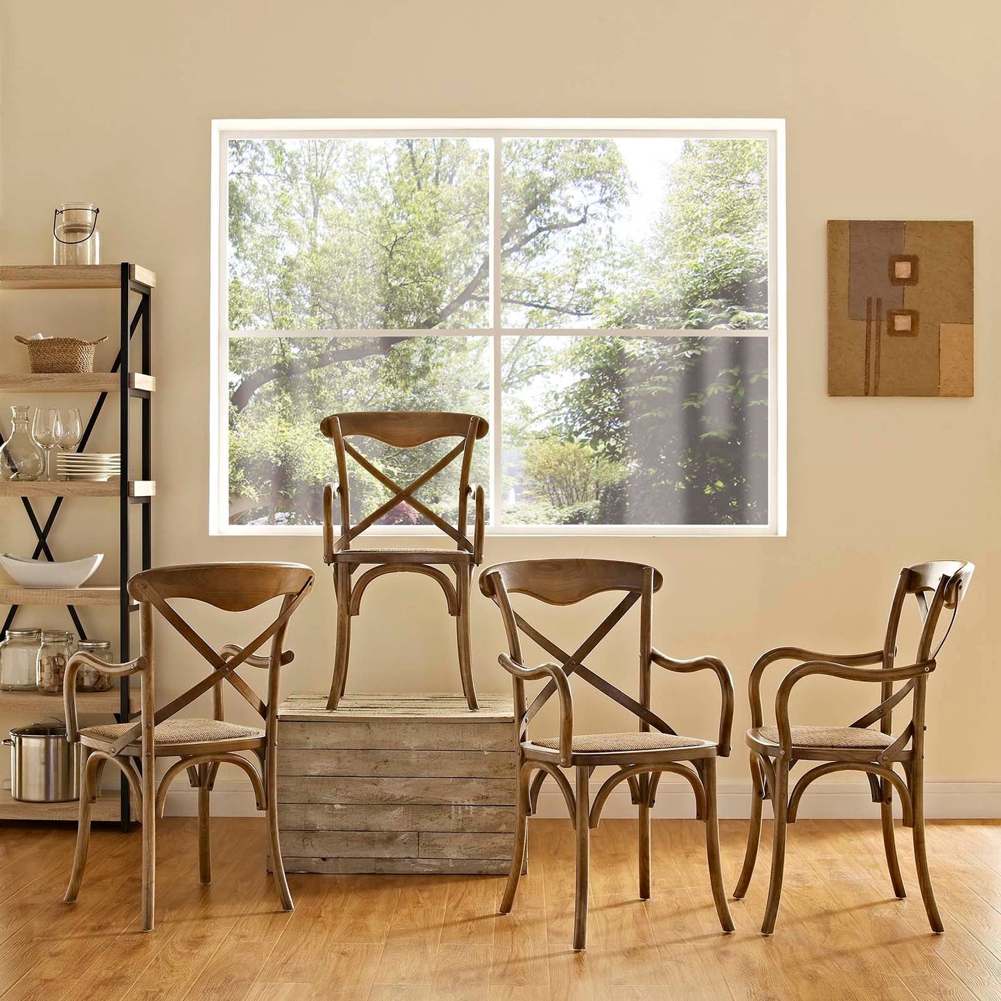 Modway Gear Dining Armchair Set of 4 | Dining Chairs