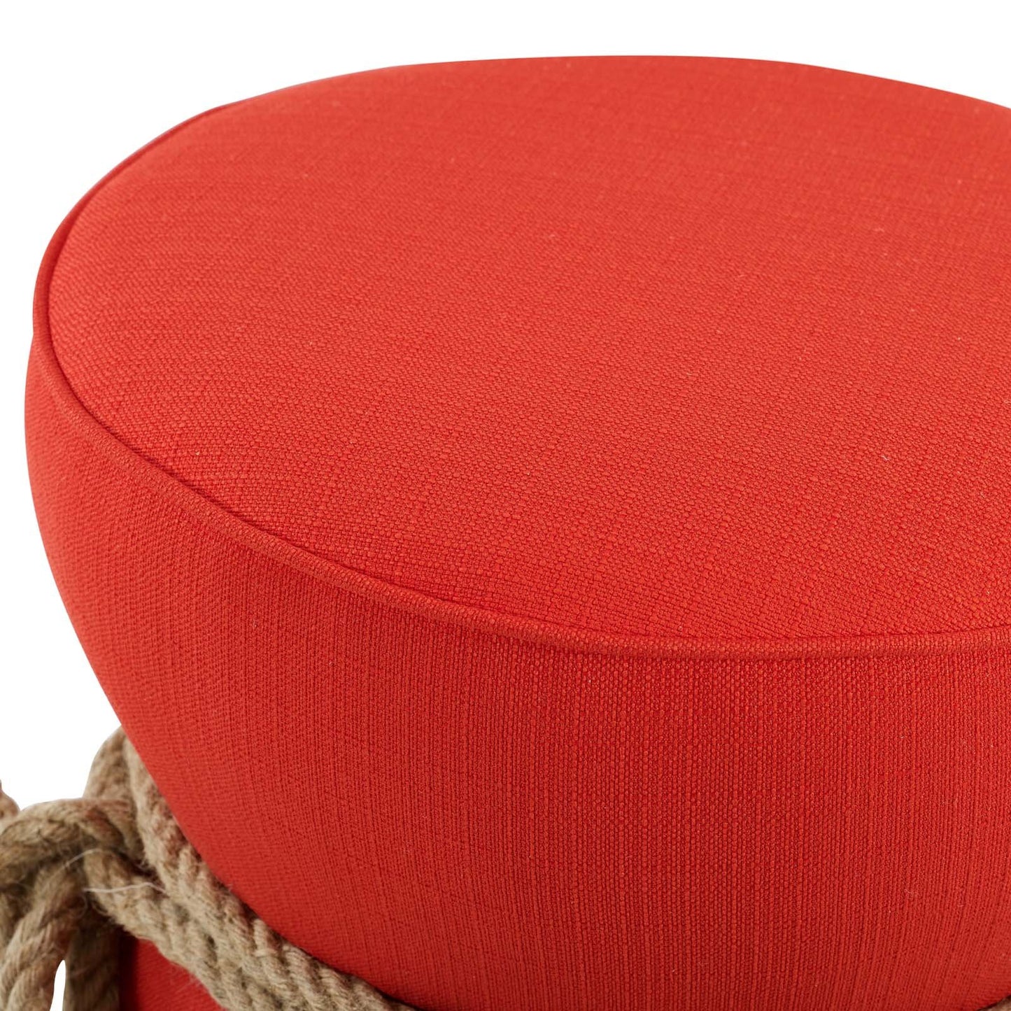 Modway Beat Nautical Rope Upholstered Fabric Ottoman