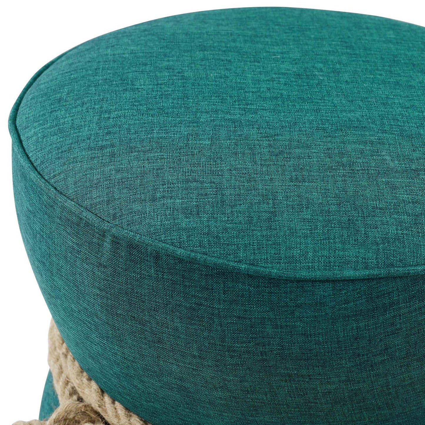 Modway Beat Nautical Rope Upholstered Fabric Ottoman