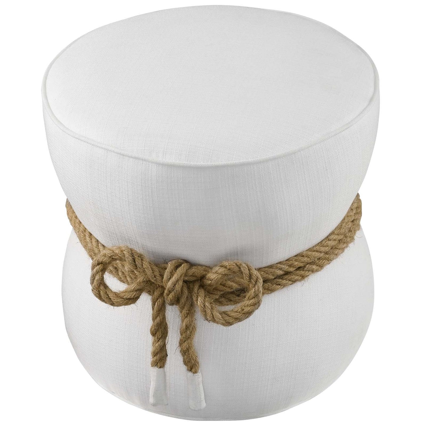 Modway Beat Nautical Rope Upholstered Fabric Ottoman