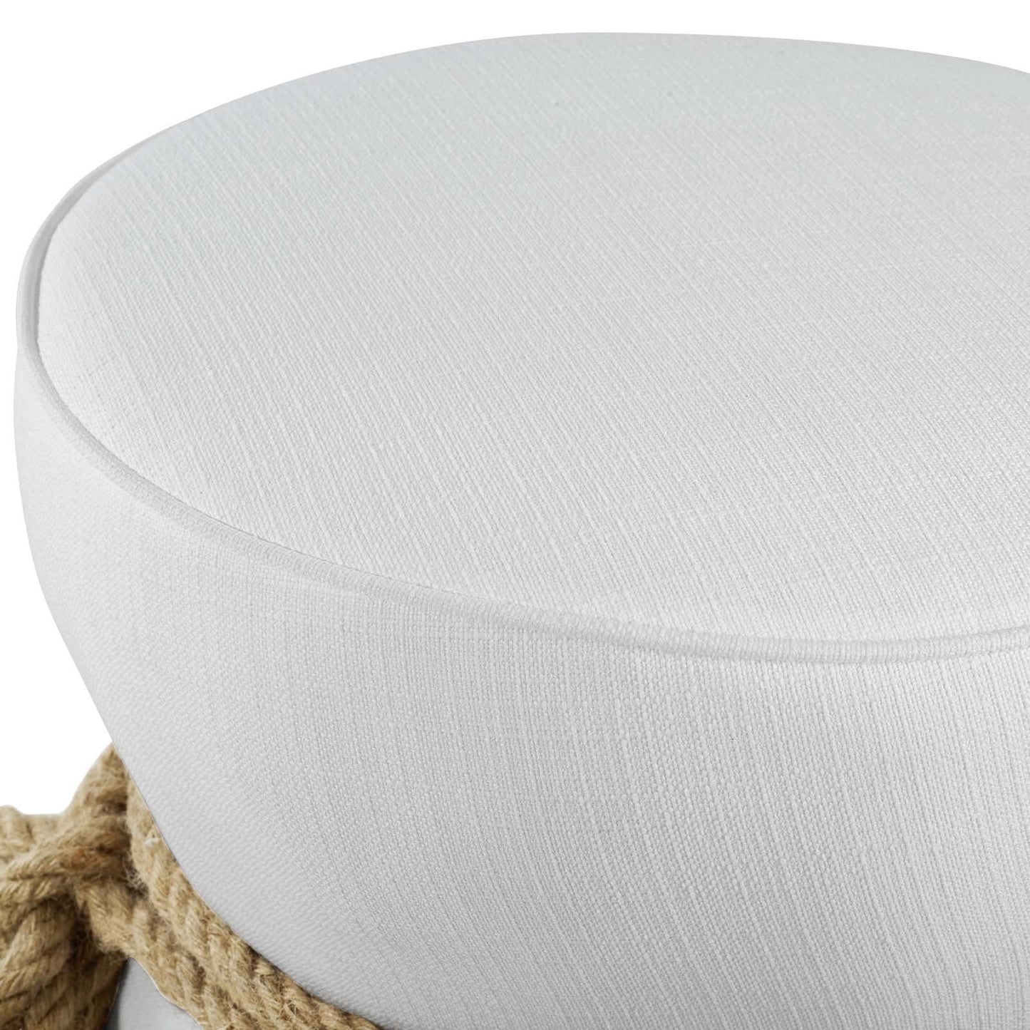 Modway Beat Nautical Rope Upholstered Fabric Ottoman