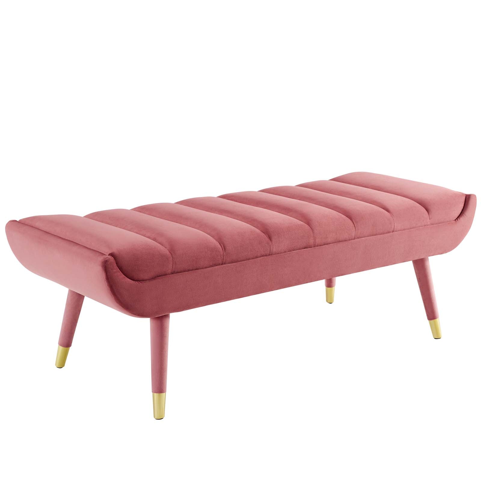 Modway Guess Channel Tufted Performance Velvet Accent Bench | Stools & Benches | 