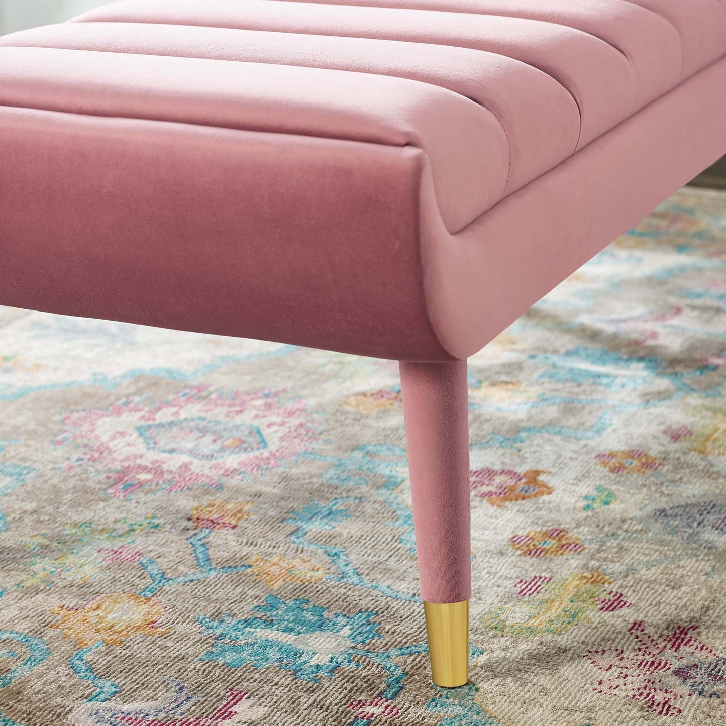 Modway Guess Channel Tufted Performance Velvet Accent Bench | Stools & Benches | 