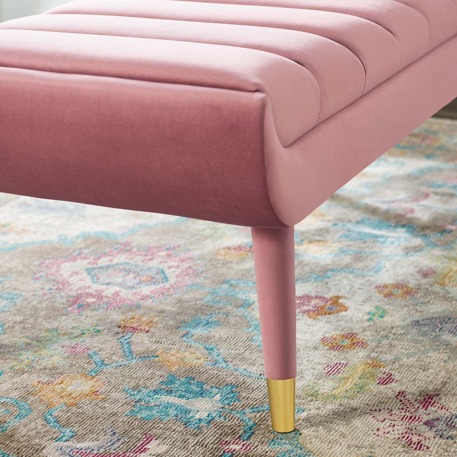 Modway Guess Channel Tufted Performance Velvet Accent Bench | Stools & Benches | 