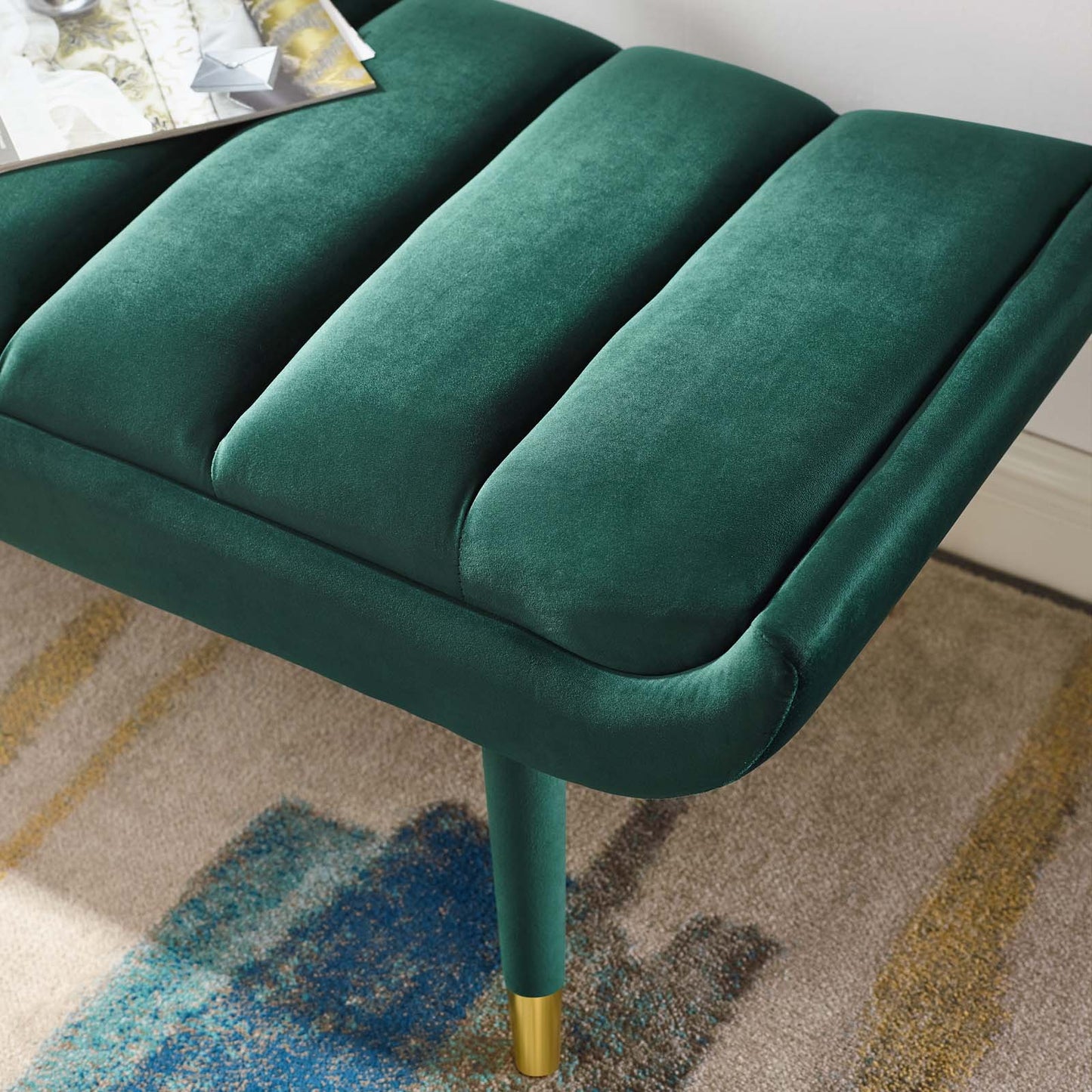 Modway Guess Channel Tufted Performance Velvet Accent Bench | Stools & Benches | 