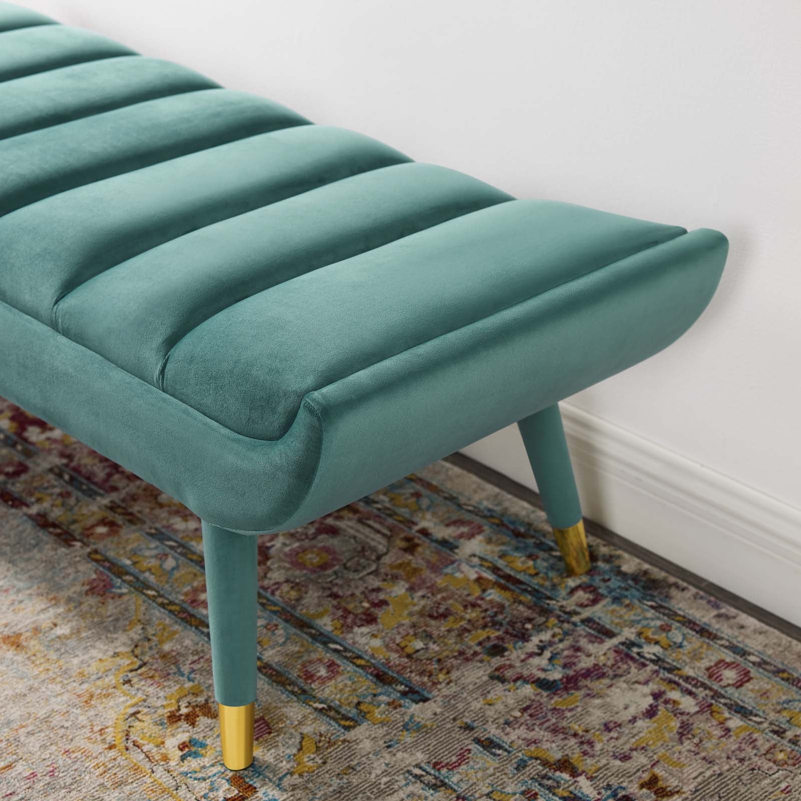 Modway Guess Channel Tufted Performance Velvet Accent Bench | Stools & Benches | 
