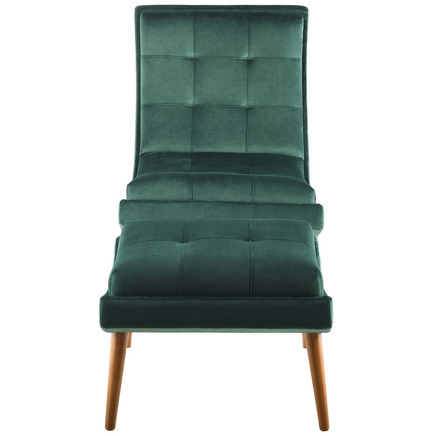 Modway Ramp Upholstered Performance Velvet Lounge Chair and Ottoman Set | Lounge Chairs | Modishstore-27