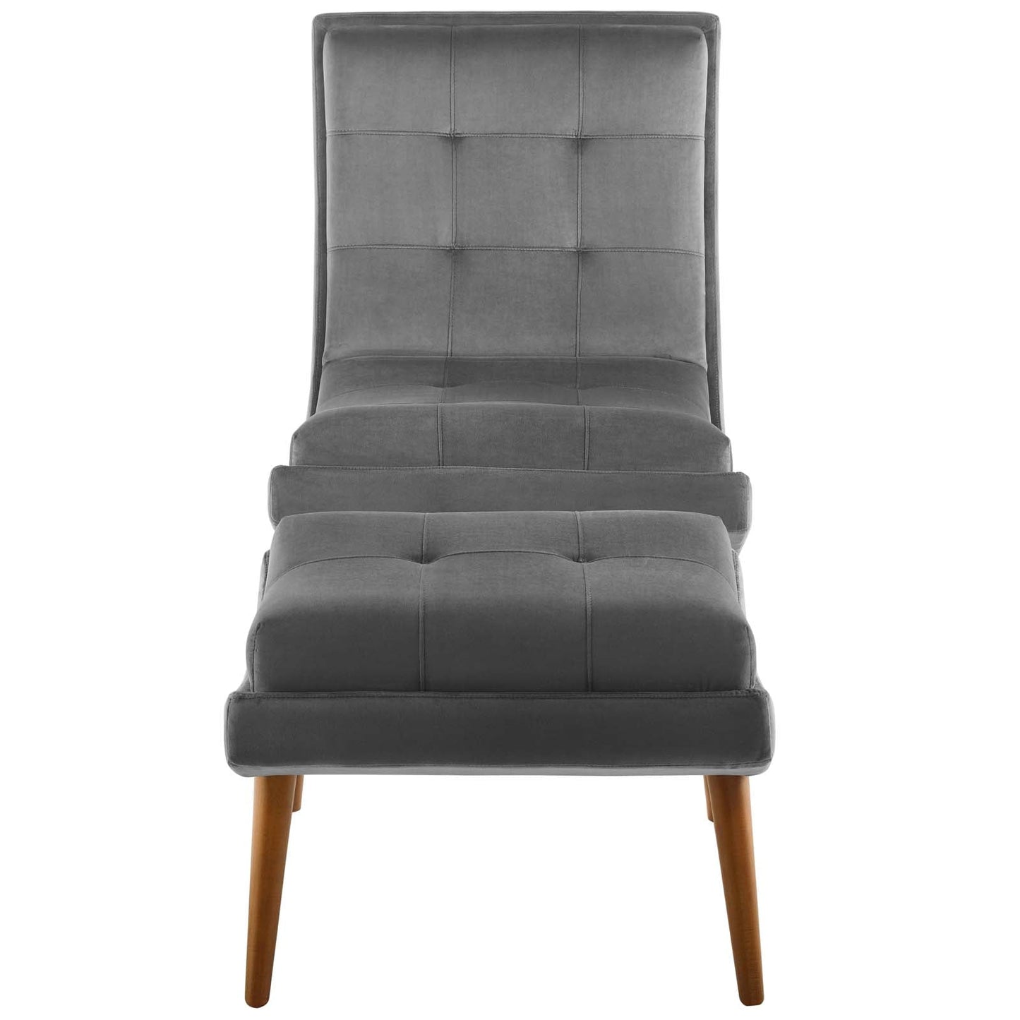 Modway Ramp Upholstered Performance Velvet Lounge Chair and Ottoman Set | Lounge Chairs | Modishstore-2