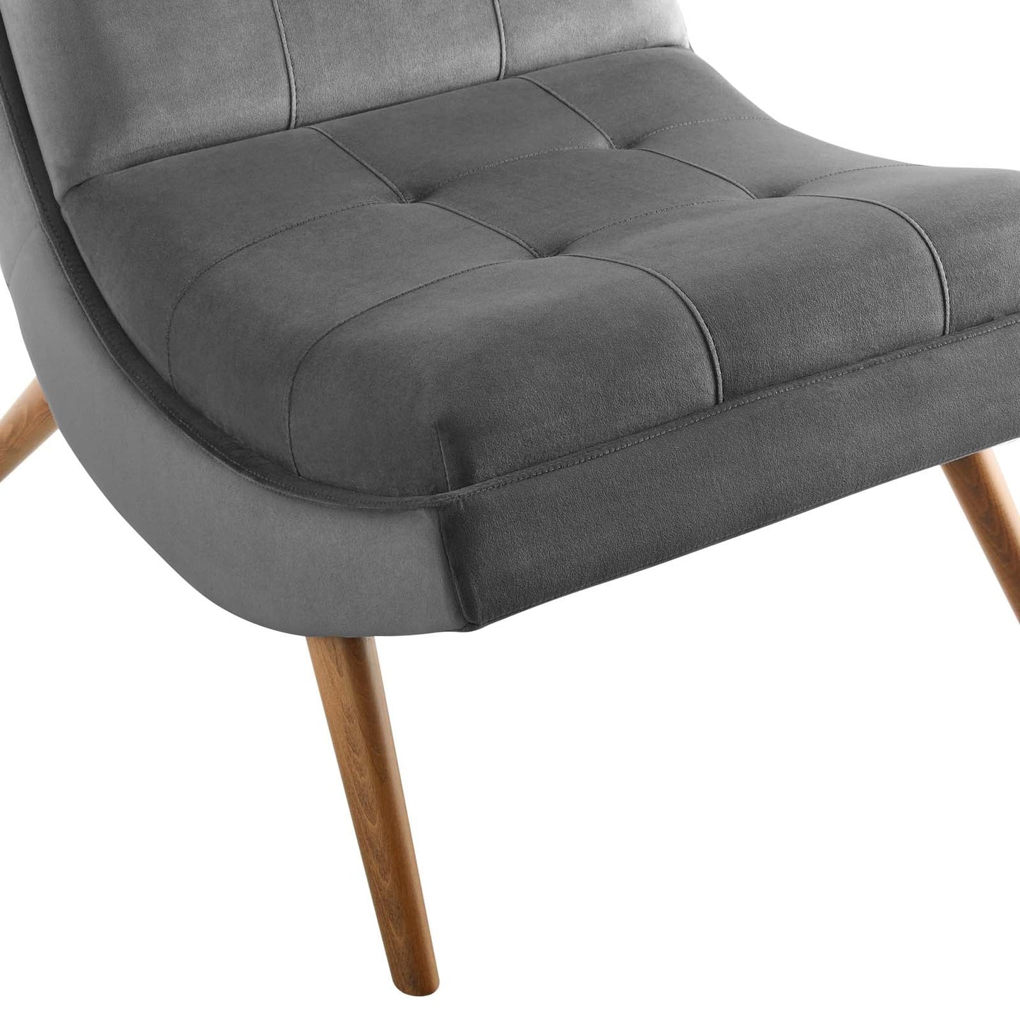 Modway Ramp Upholstered Performance Velvet Lounge Chair and Ottoman Set | Lounge Chairs | Modishstore-5