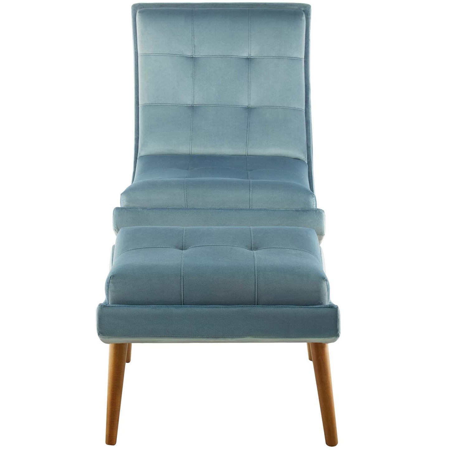 Modway Ramp Upholstered Performance Velvet Lounge Chair and Ottoman Set | Lounge Chairs | Modishstore-26