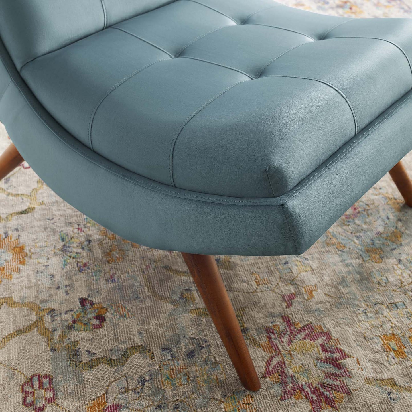 Modway Ramp Upholstered Performance Velvet Lounge Chair and Ottoman Set | Lounge Chairs | Modishstore-18