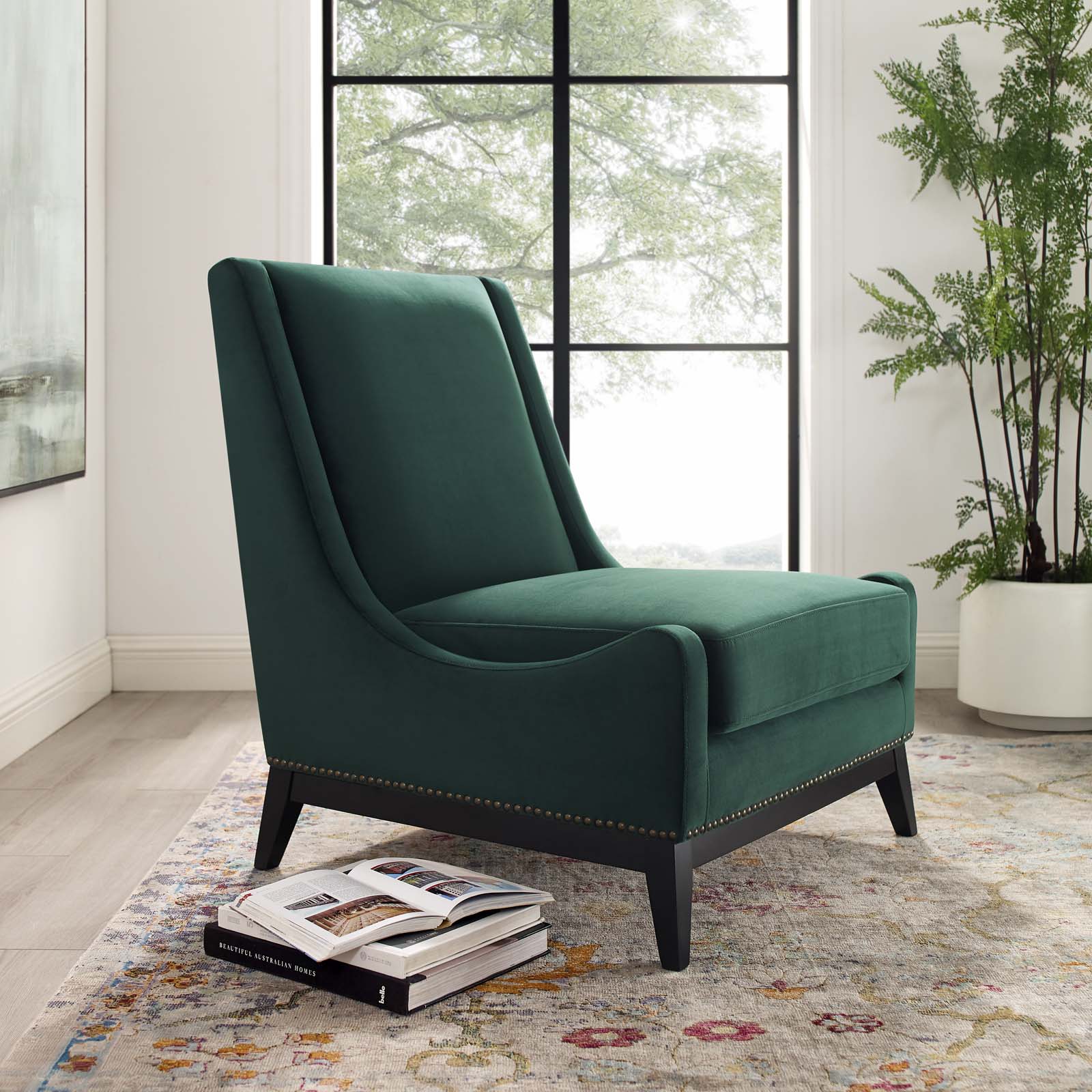 Modway Confident Accent Upholstered Performance Velvet Lounge Chair | Lounge Chairs | 