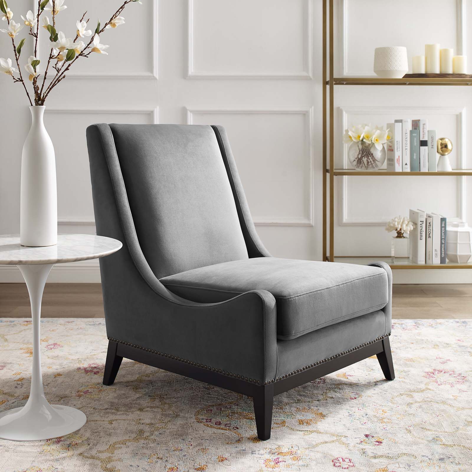Modway Confident Accent Upholstered Performance Velvet Lounge Chair | Lounge Chairs