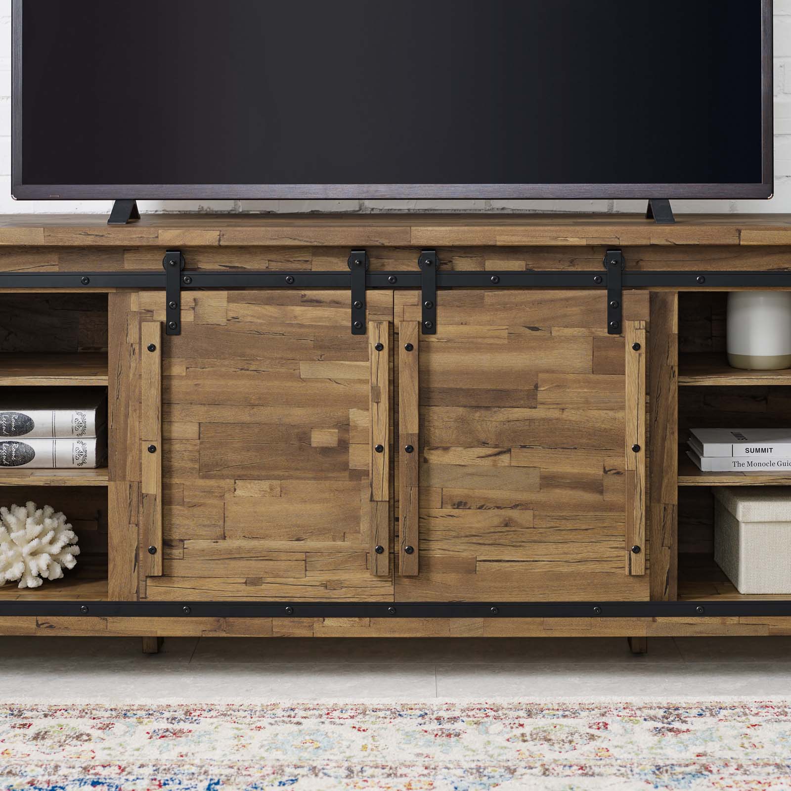 Modway Cheshire 70" Rustic Sliding Door Buffet Table Sideboard | Sideboards | 