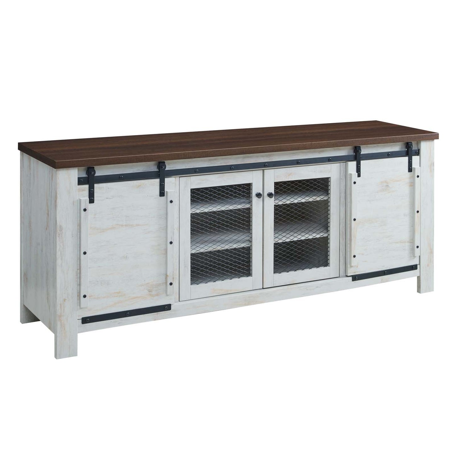Modway Bennington 70" Rustic Sliding Door Buffet Table Sideboard