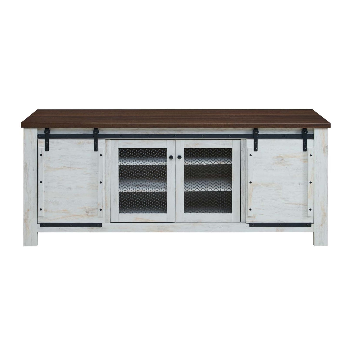Modway Bennington 70" Rustic Sliding Door Buffet Table Sideboard