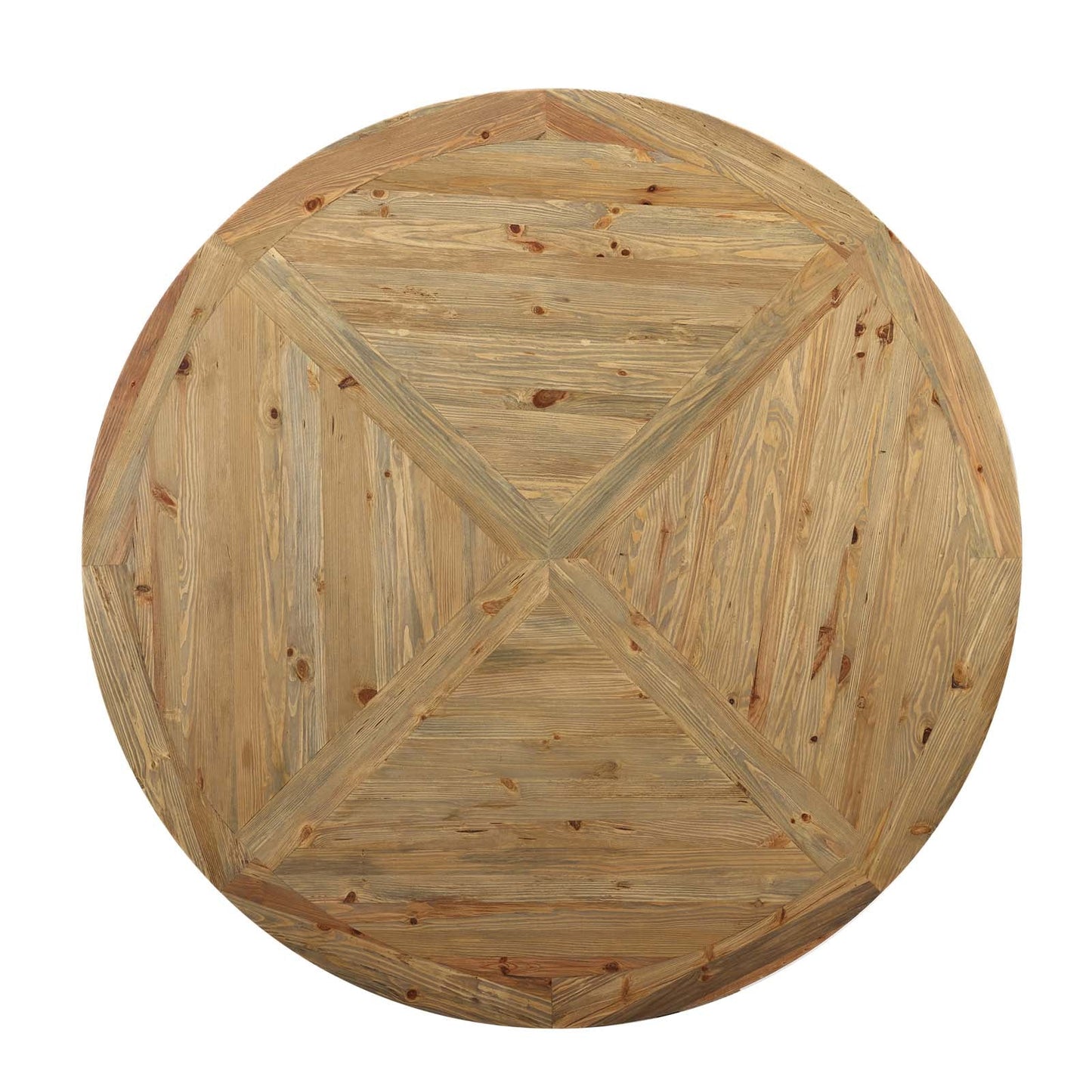Modway Column 71" Round Pine Wood Dining Table | Dining Tables | 