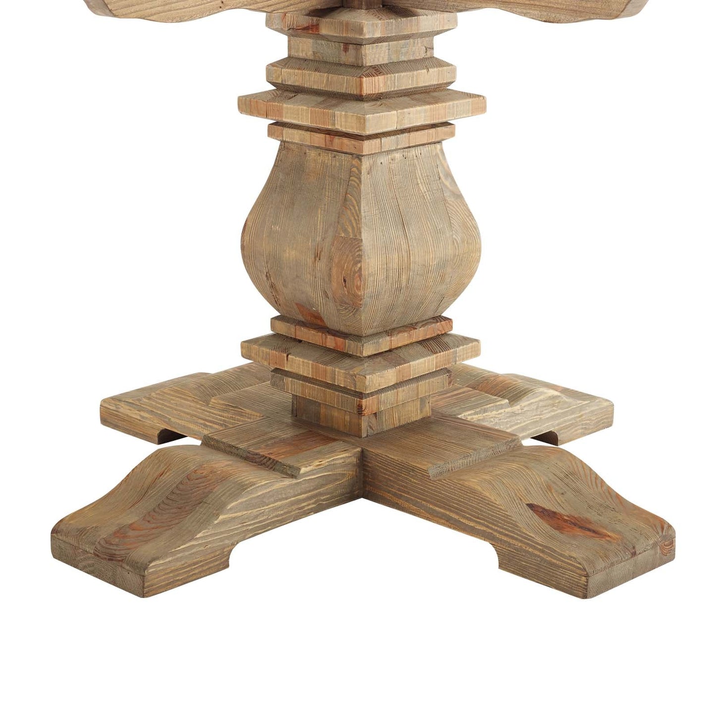 Modway Column 71" Round Pine Wood Dining Table | Dining Tables | 