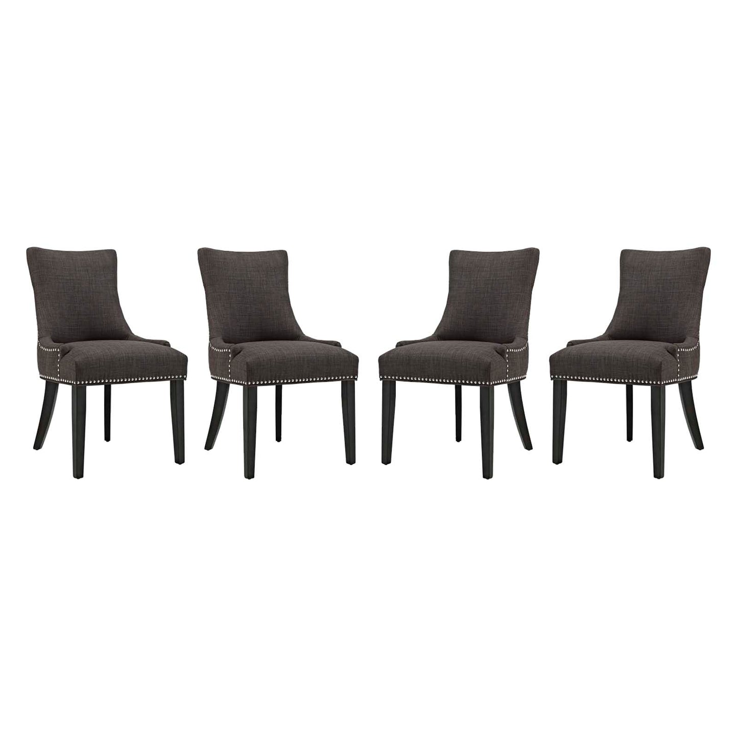 Modway Marquis Dining Chair Fabric Set of 4 | Dining Chairs | Modishstore-7